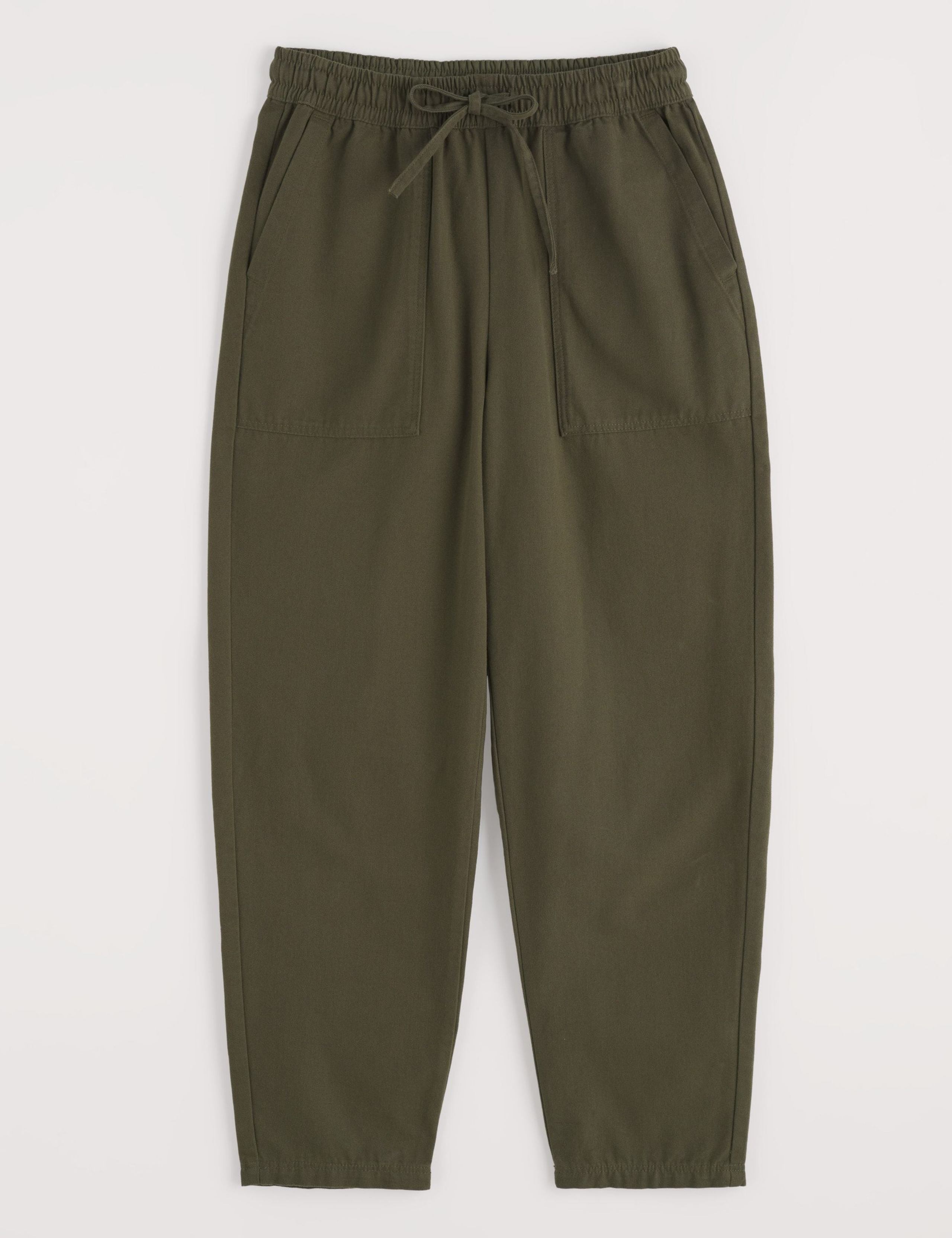 Pure Cotton Drawstring Barrel Leg Trousers 2 of 4