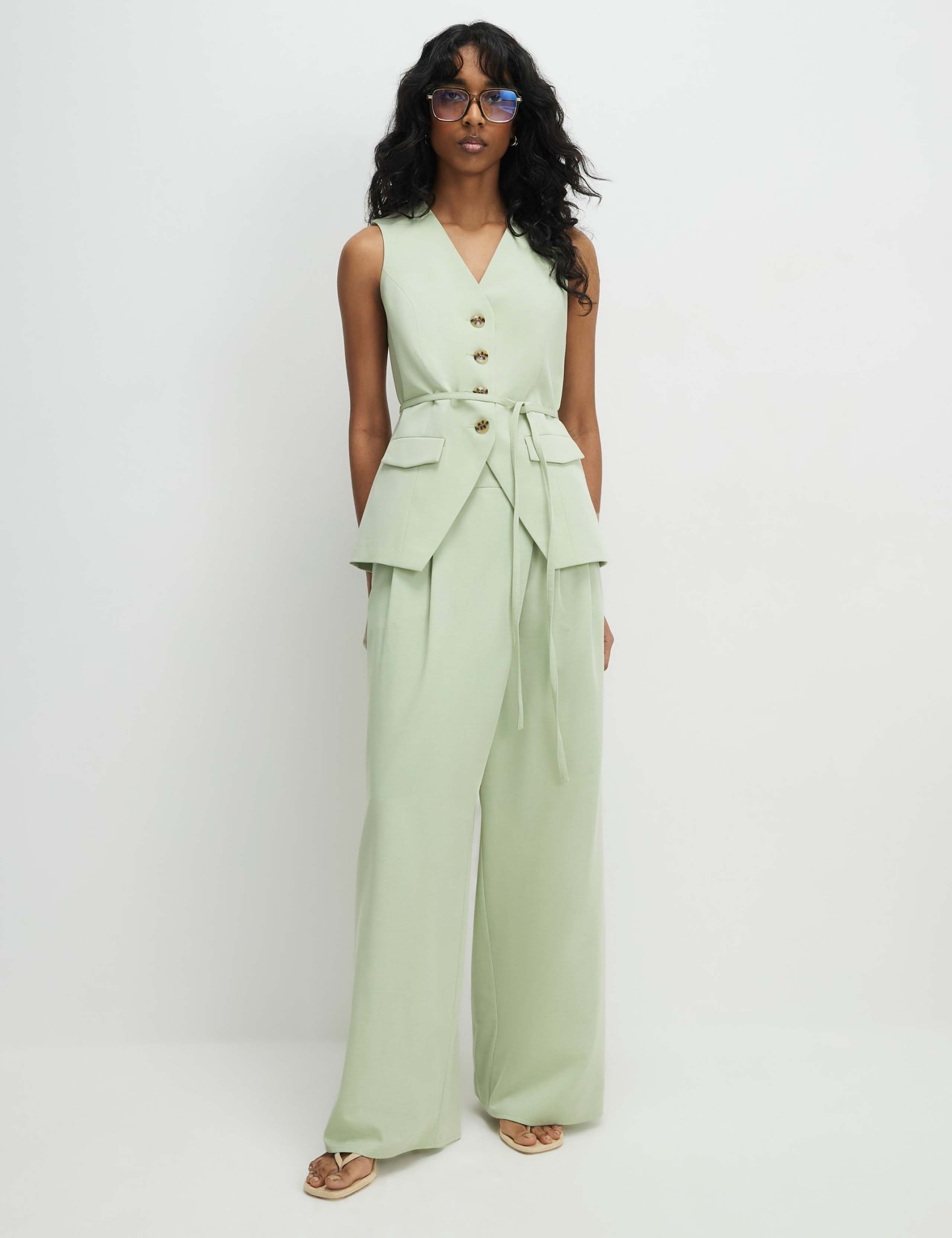 Pleated Wide Leg Trousers 4 of 4