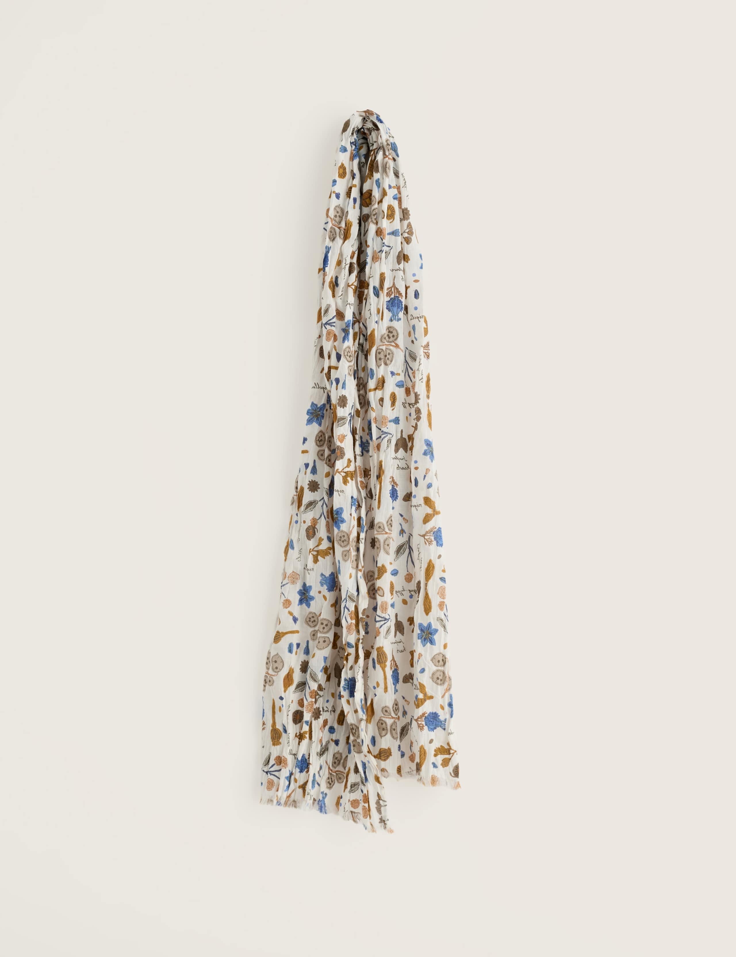 Pure Cotton Floral Scarf 2 of 4