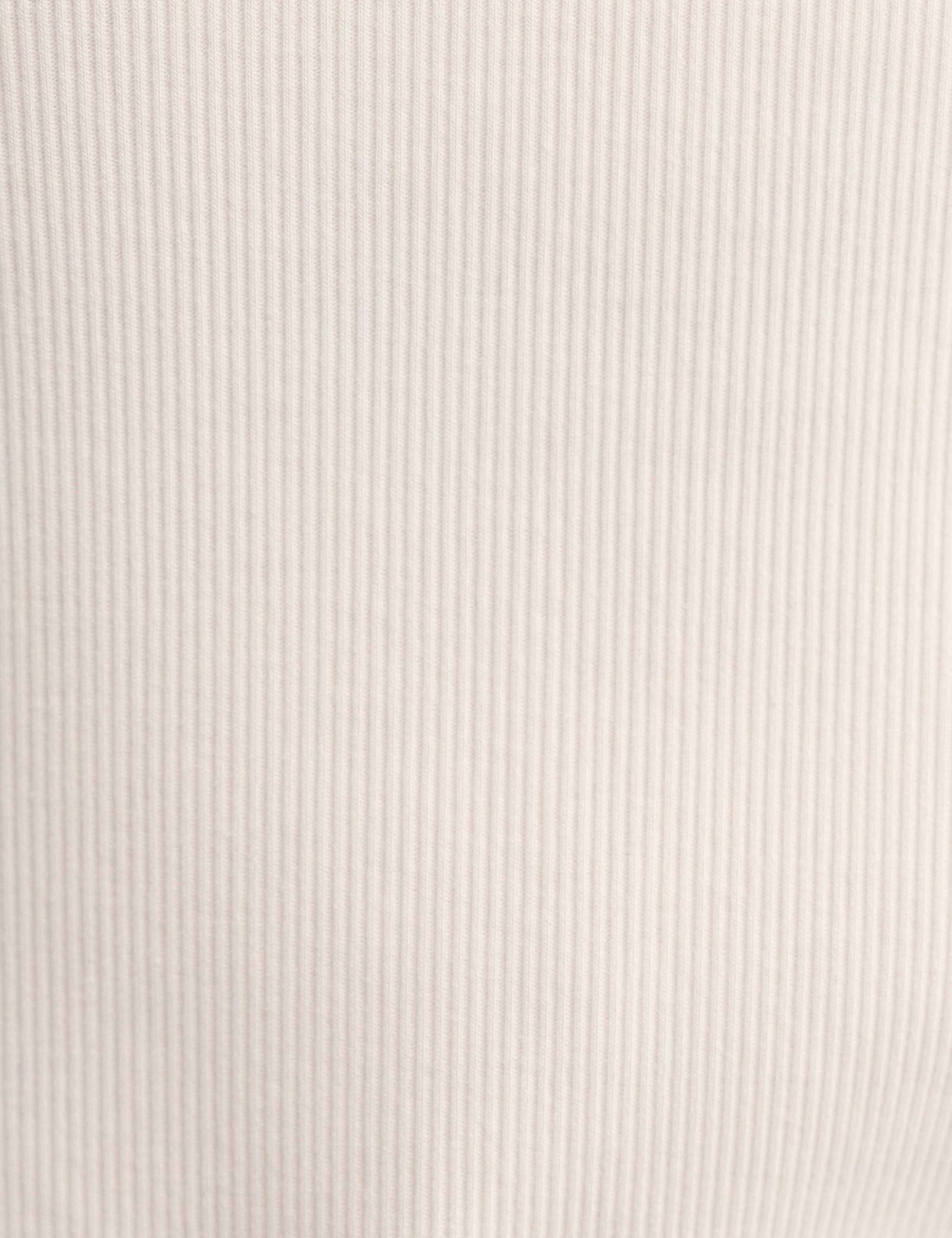 Cotton Blend Ribbed Scallop Trim T-Shirt 5 of 5