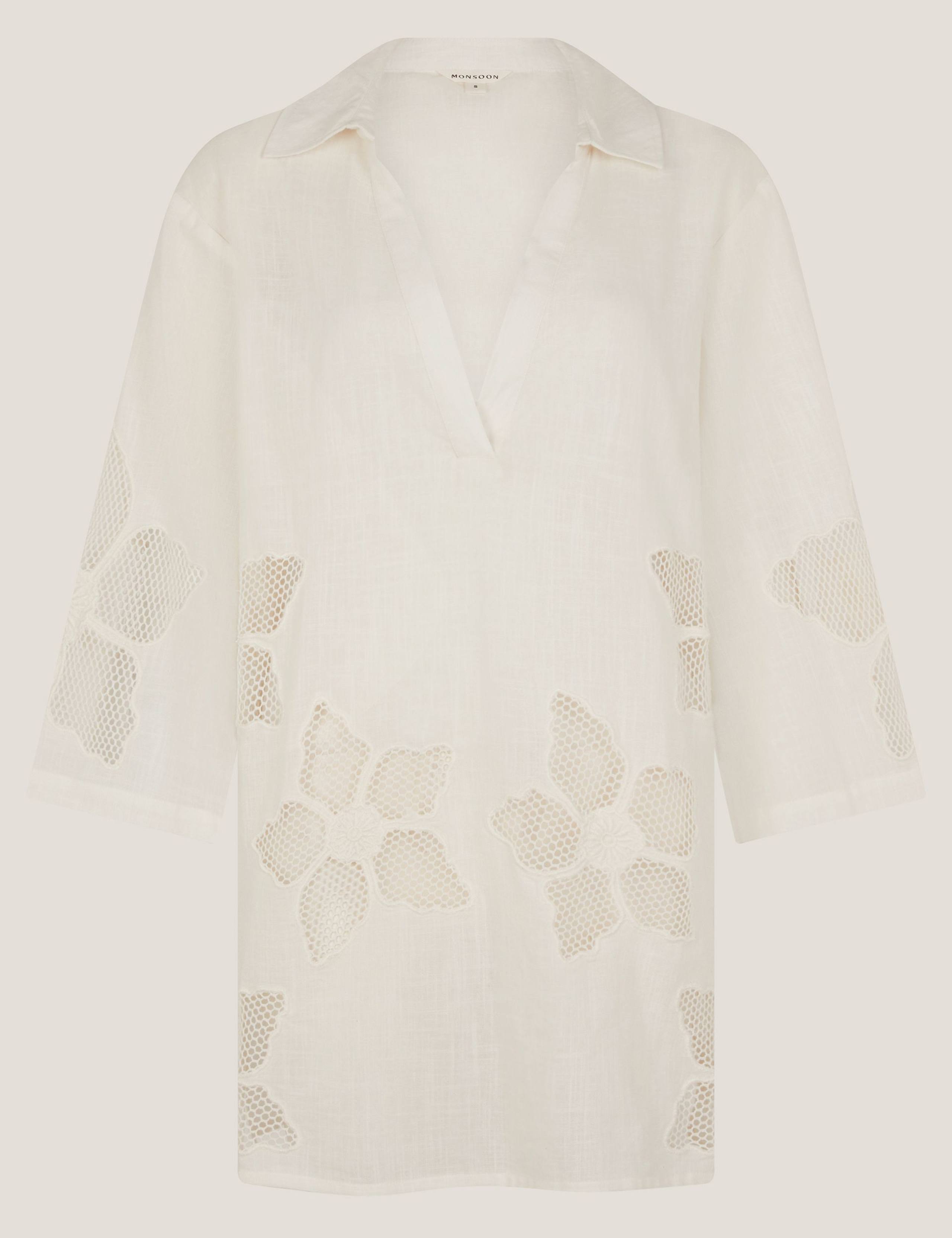 Pure Cotton Embroidered Beach Cover Up Shirt 2 of 5