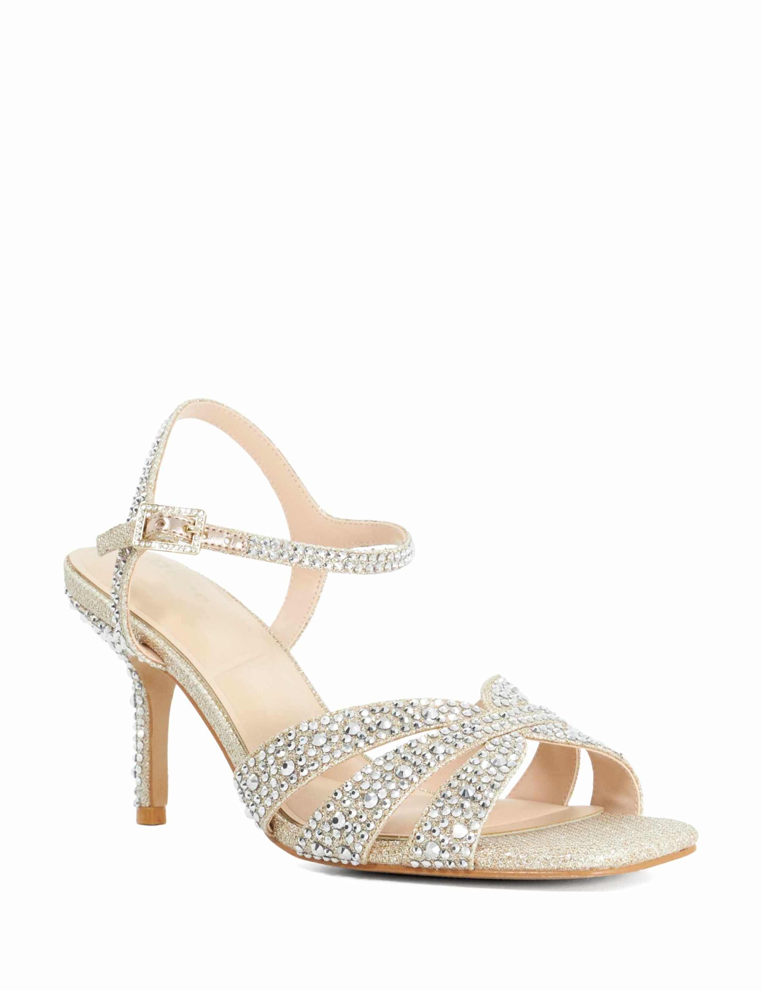 Embellished Ankle Strap Stiletto Heel Sandals 2 of 6