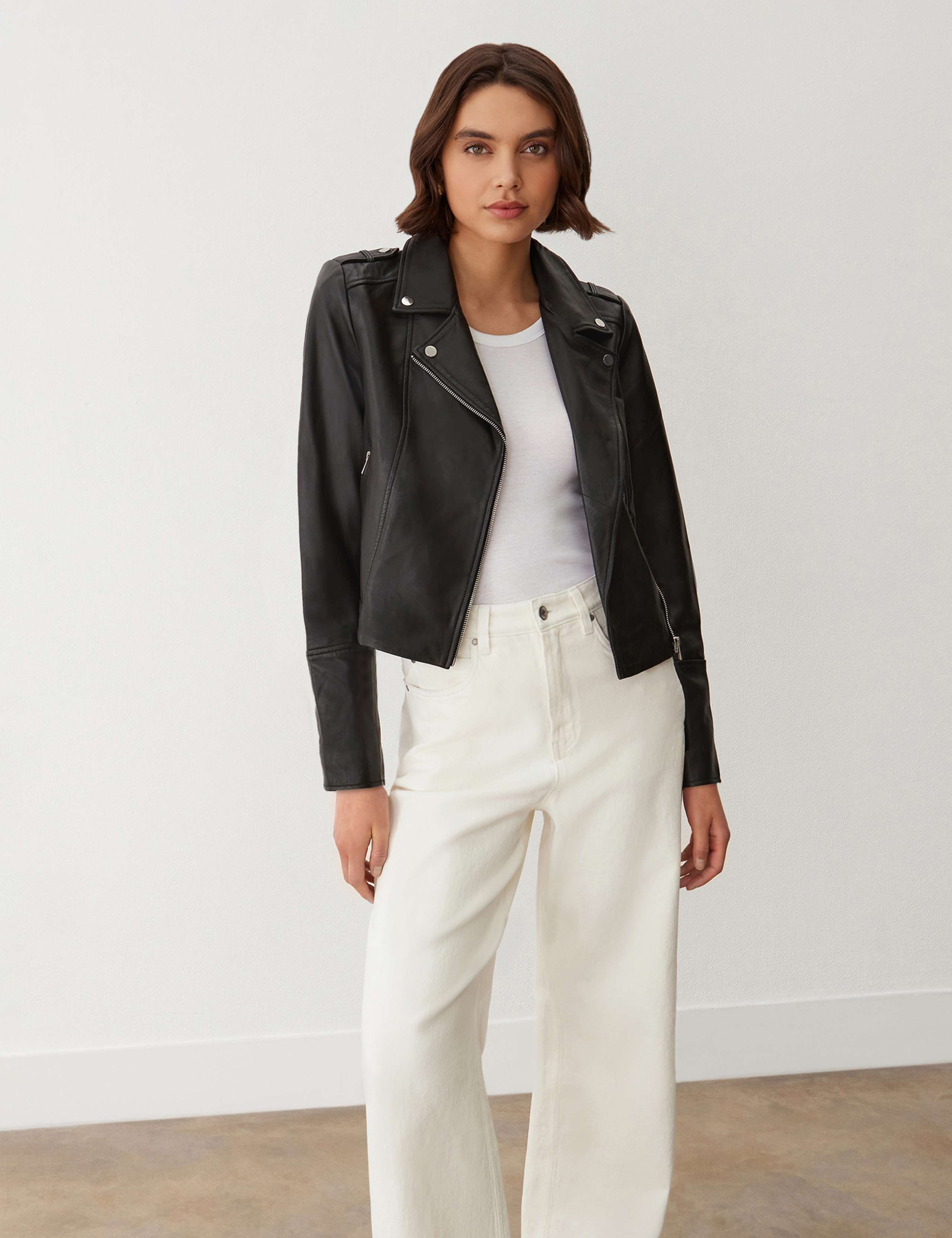 Leather Biker Jacket 2 of 5