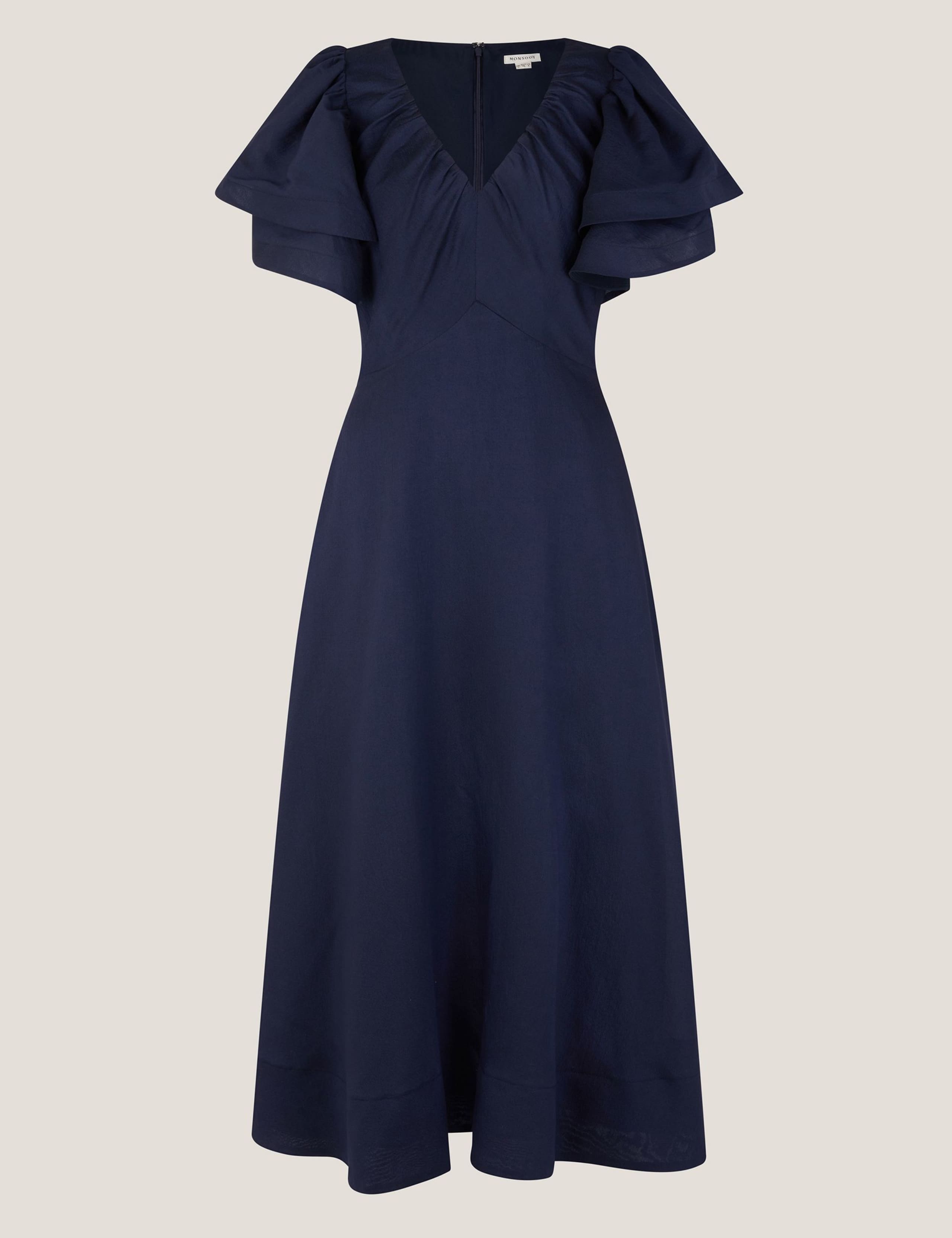 V-Neck Midi Tea Dress 2 of 5