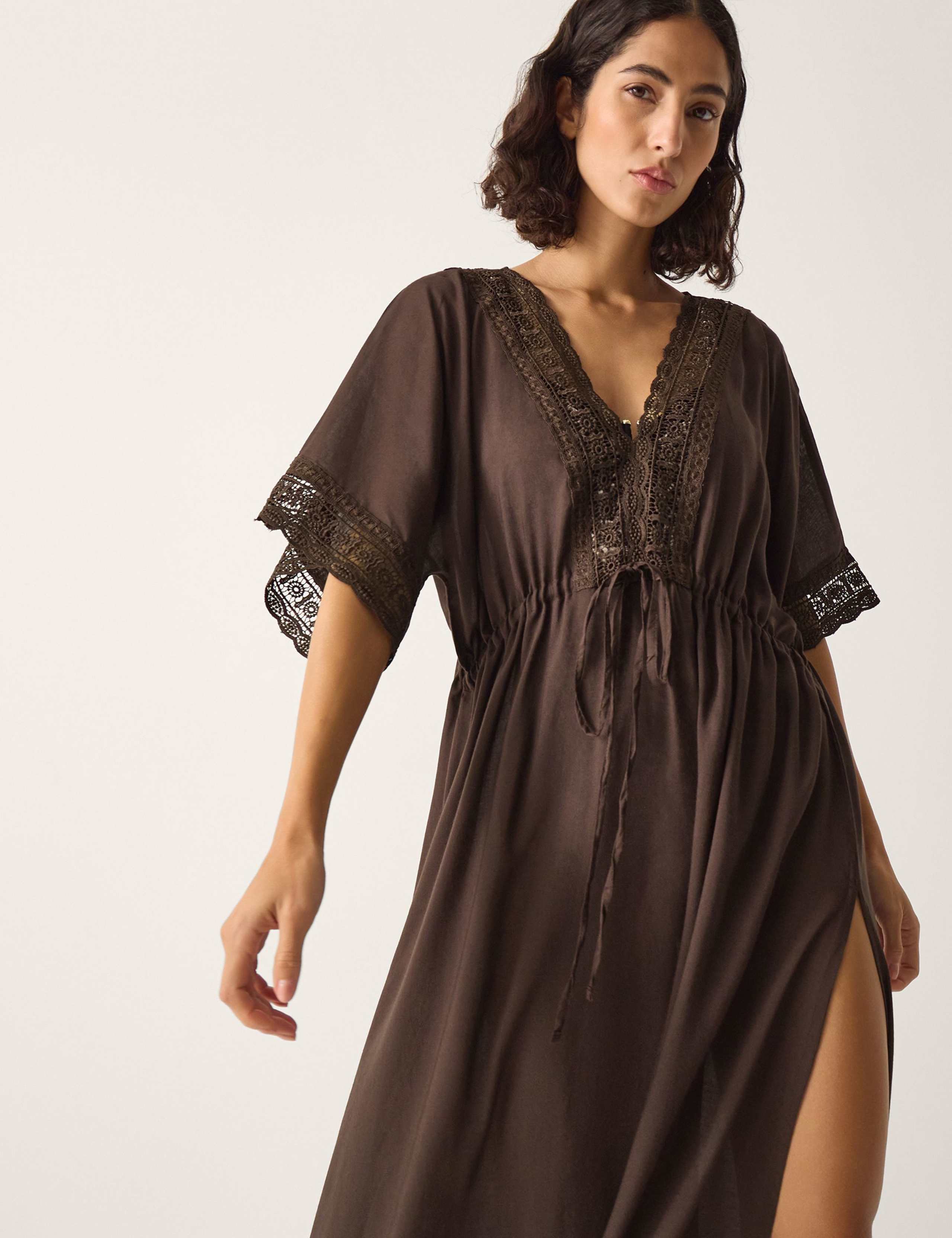 Pure Modal V-Neck Beach Cover Up 1 of 5
