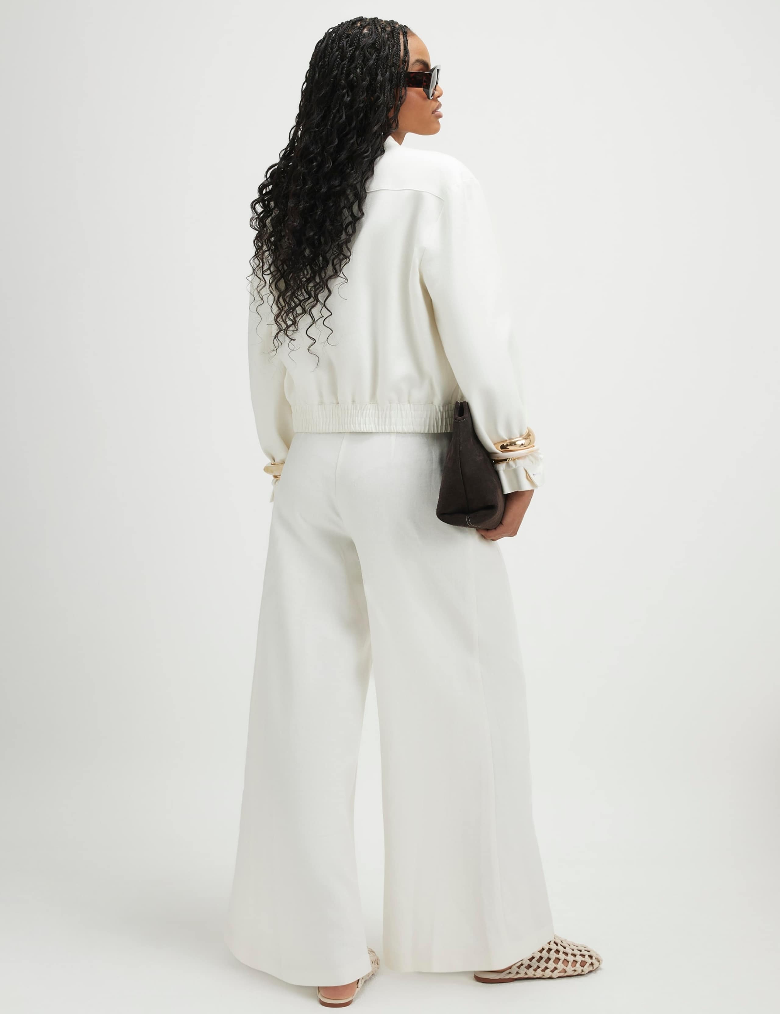 Belted Pleat Front Wide Leg Trousers 4 of 4