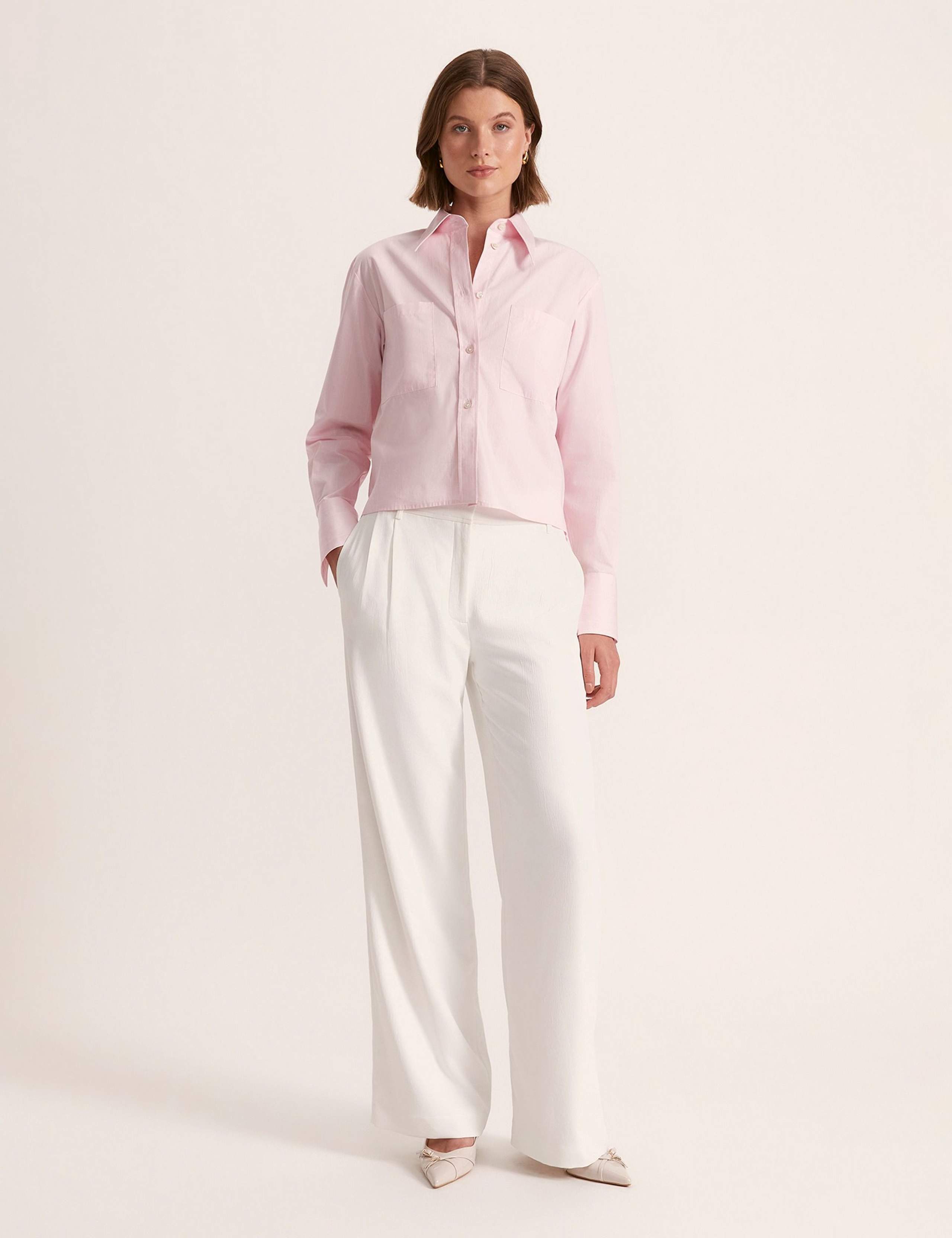Pure Cotton Striped Cropped Shirt 2 of 6