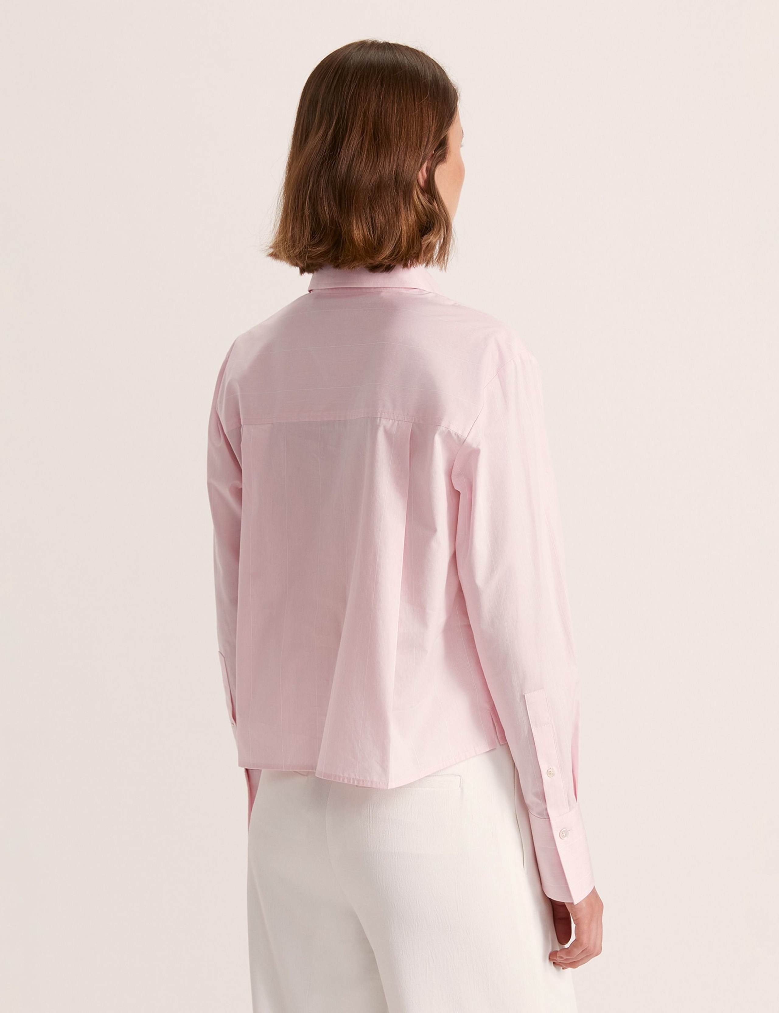 Pure Cotton Striped Cropped Shirt 4 of 6
