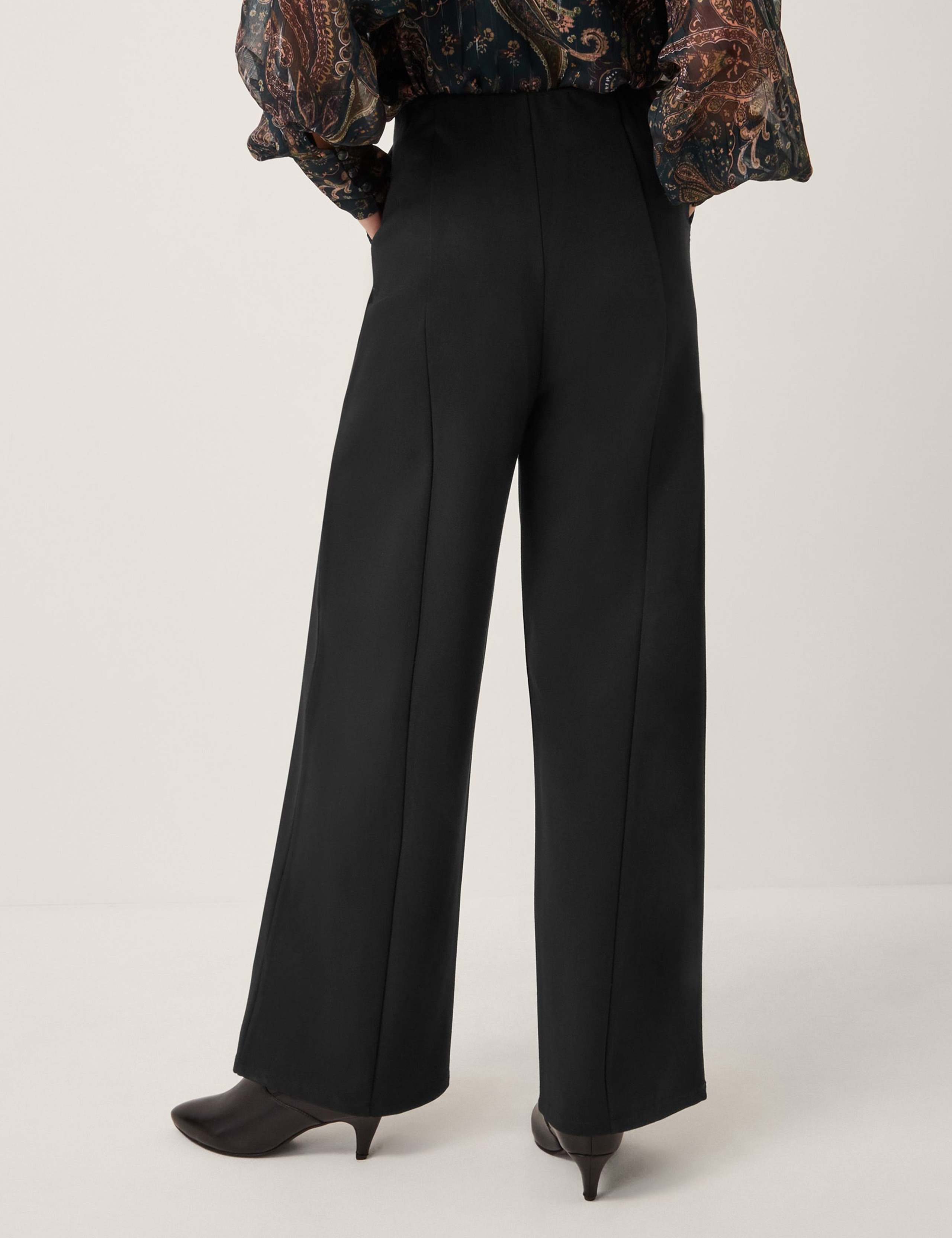 Ponte Embroidered Wide Leg Trousers 2 of 3