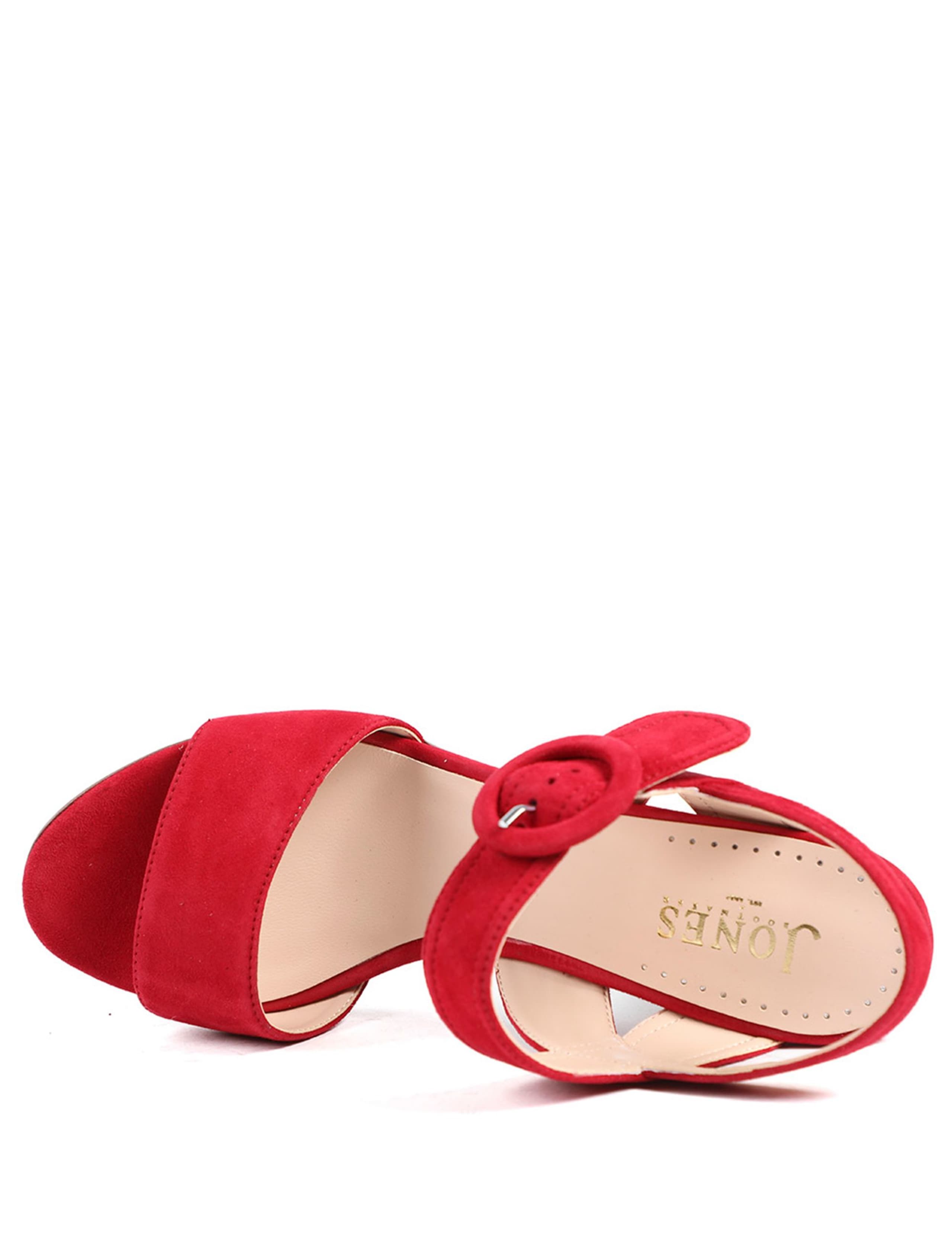 Suede Buckle Ankle Strap Block Heel Sandals 3 of 5