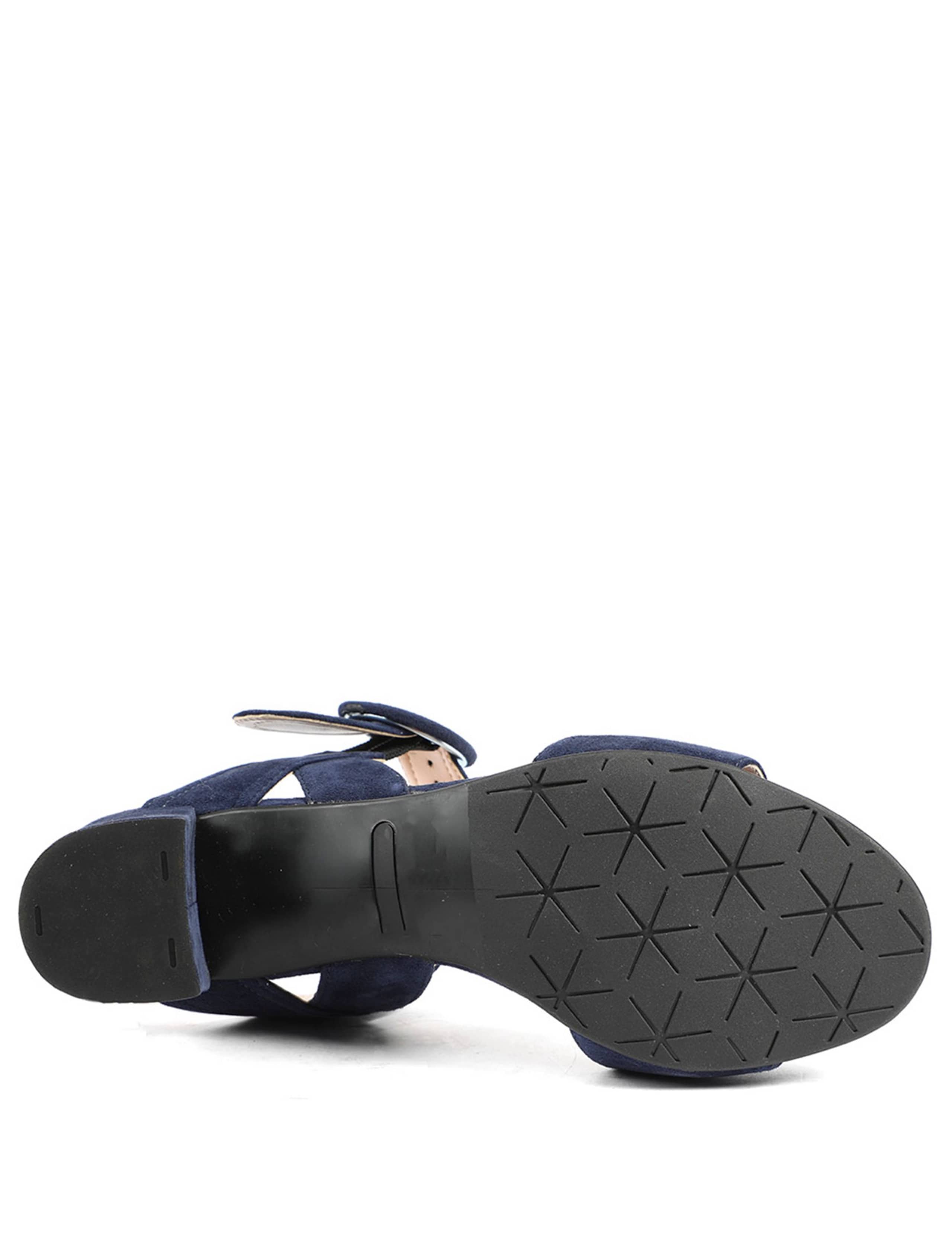 Suede Buckle Ankle Strap Block Heel Sandals 5 of 5