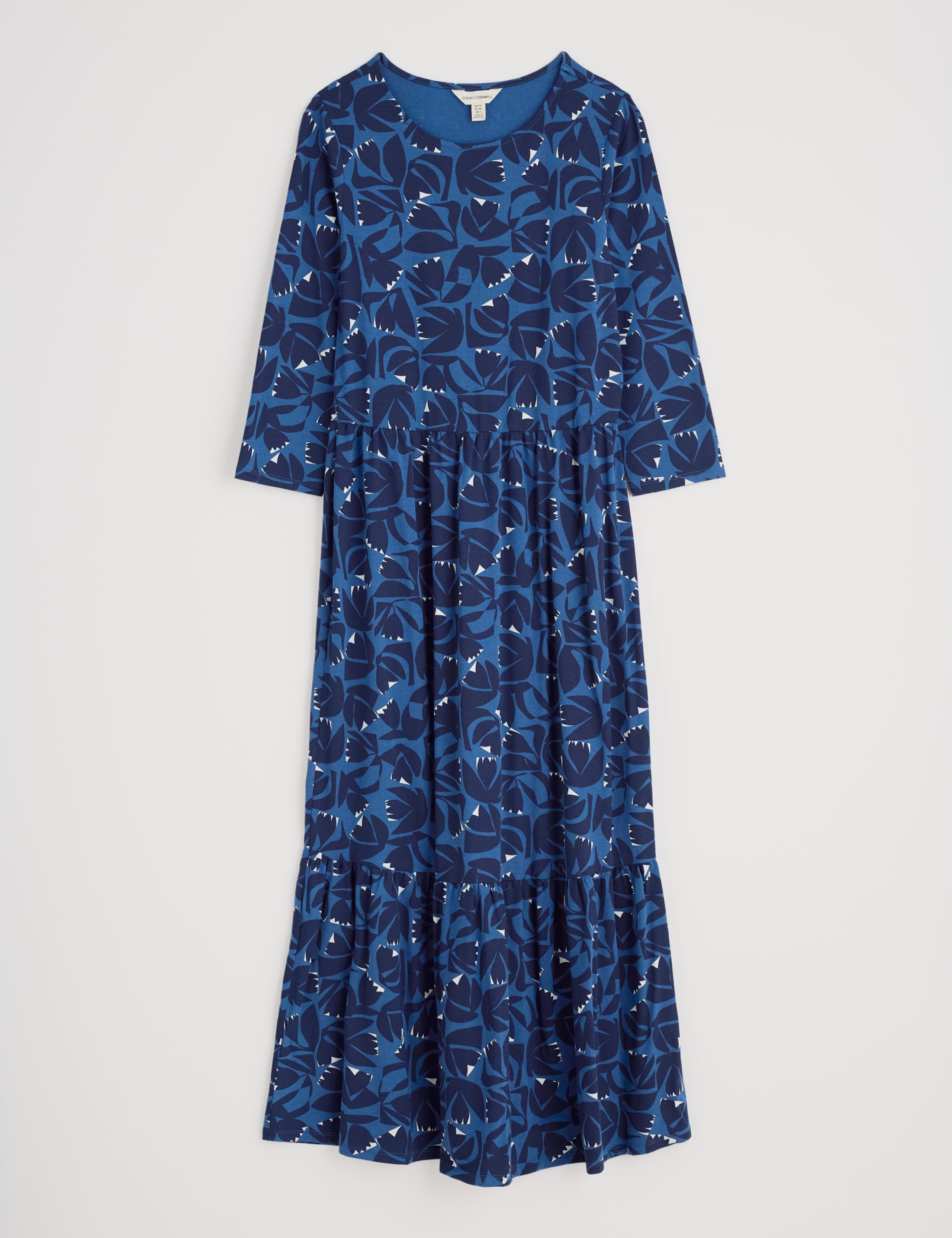 Cotton Blend Floral Midaxi Tiered Dress 2 of 4