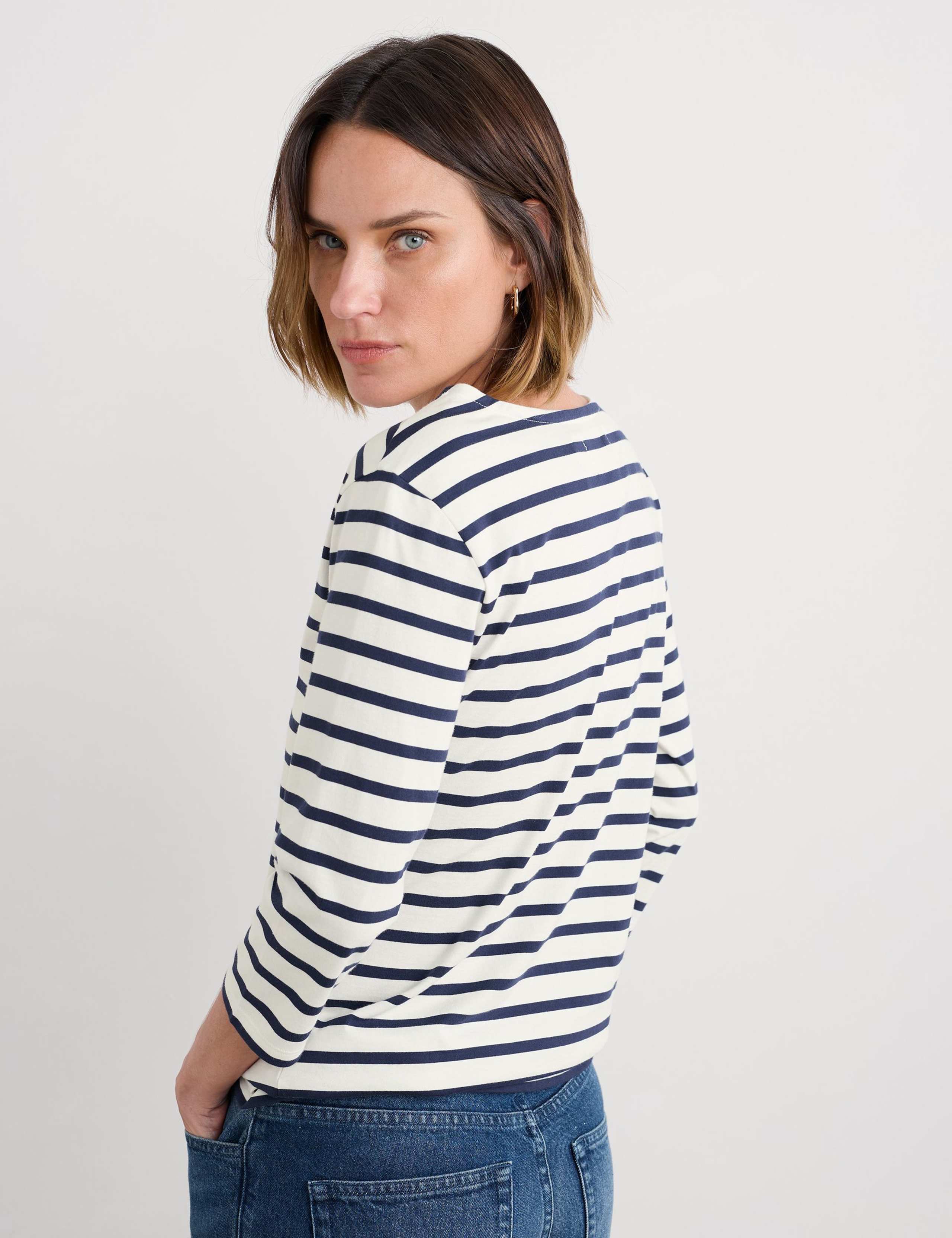 Pure Cotton Striped Top 4 of 5