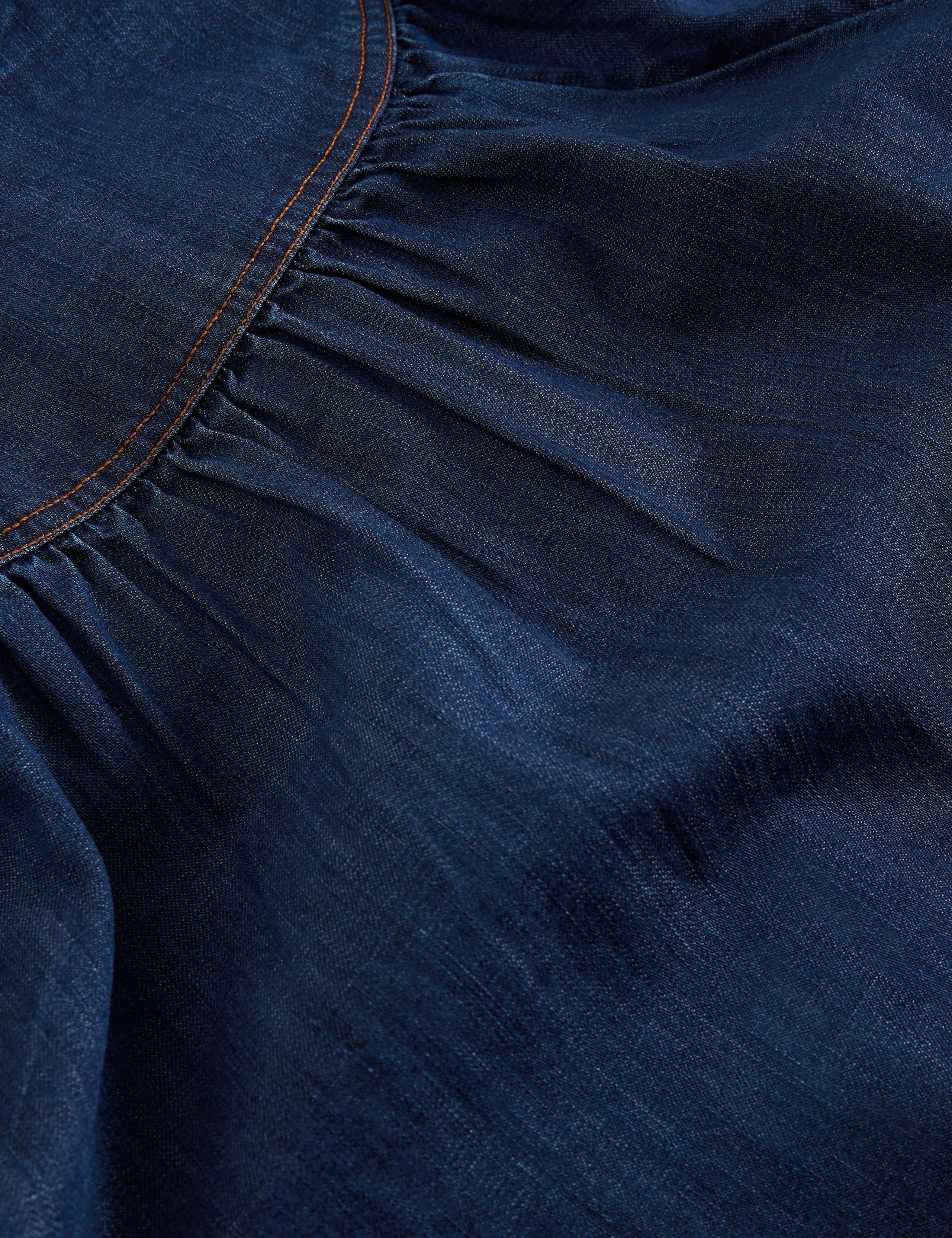 Denim V-Neck Blouse 4 of 6