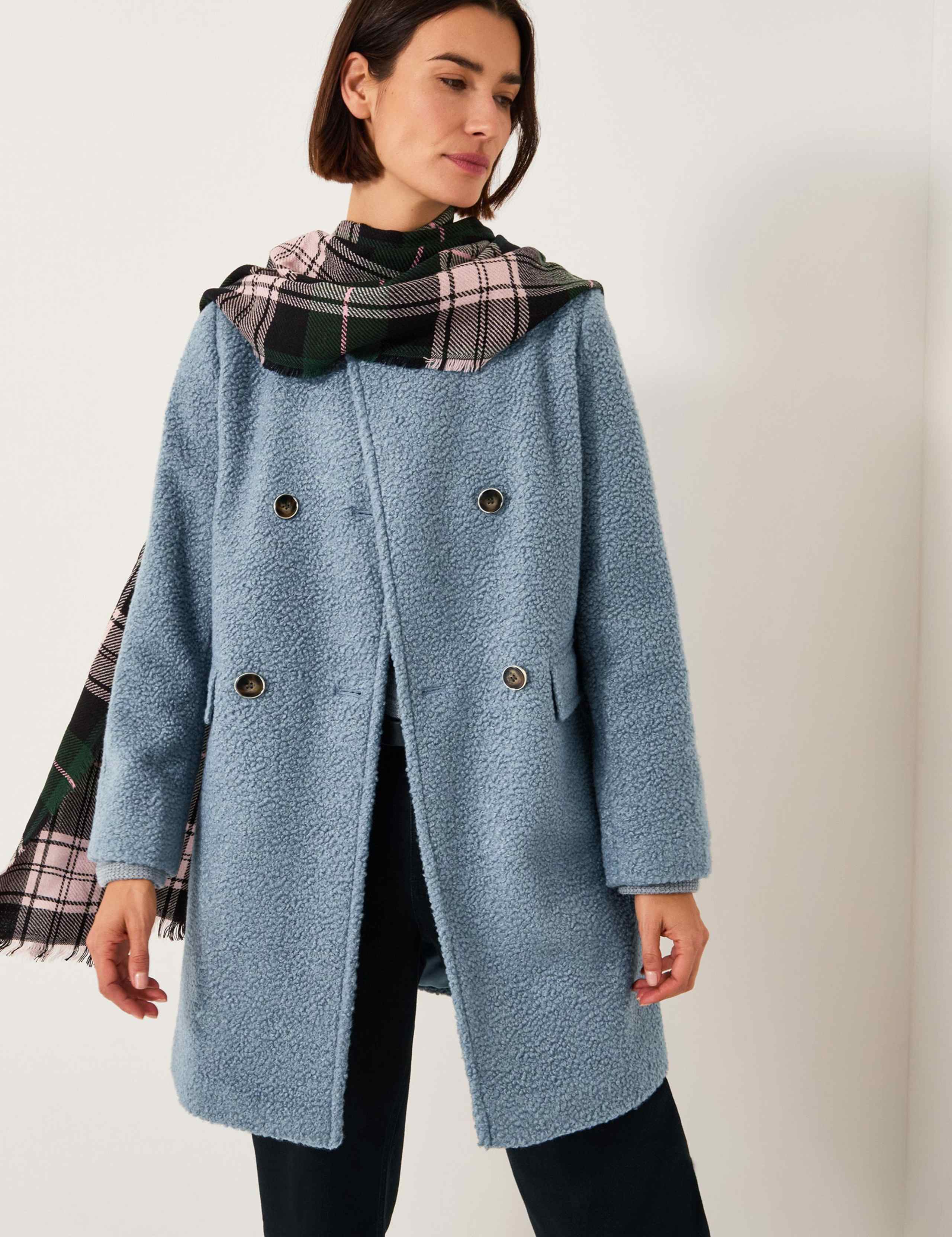 Boucle Collarless Coat 2 of 4