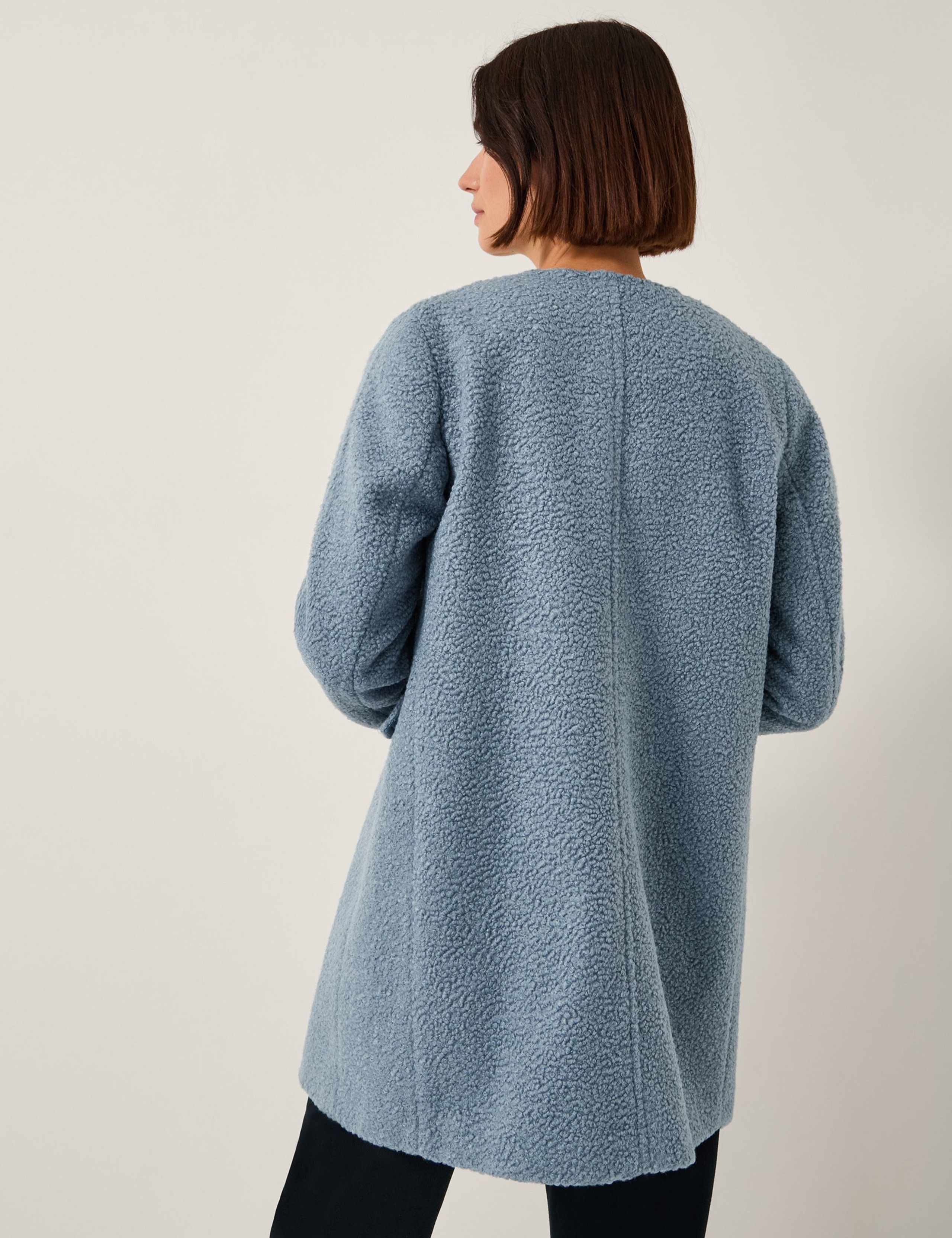 Boucle Collarless Coat 4 of 4
