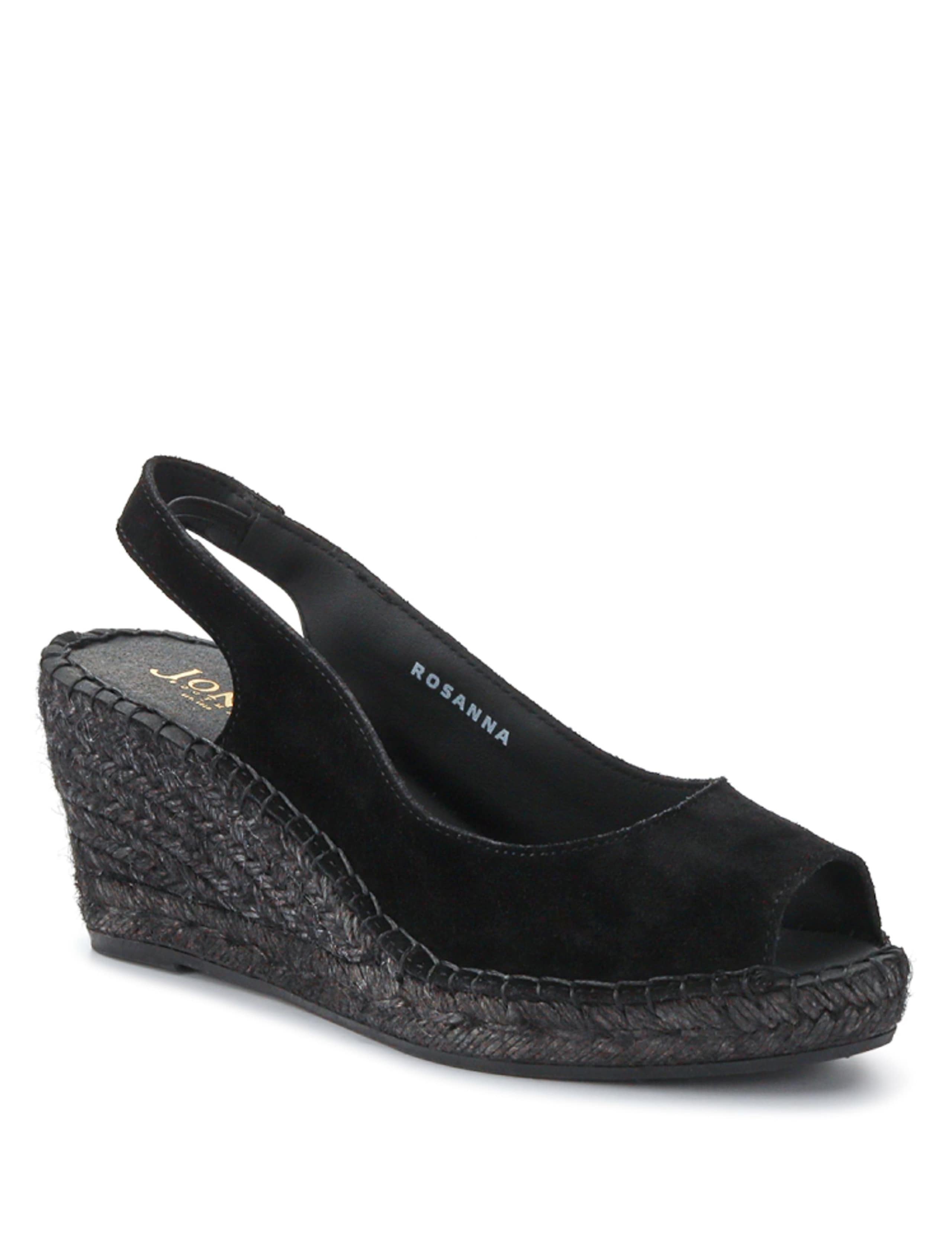 Standard Fit Suede Wedge Open Toe Espadrilles 2 of 6