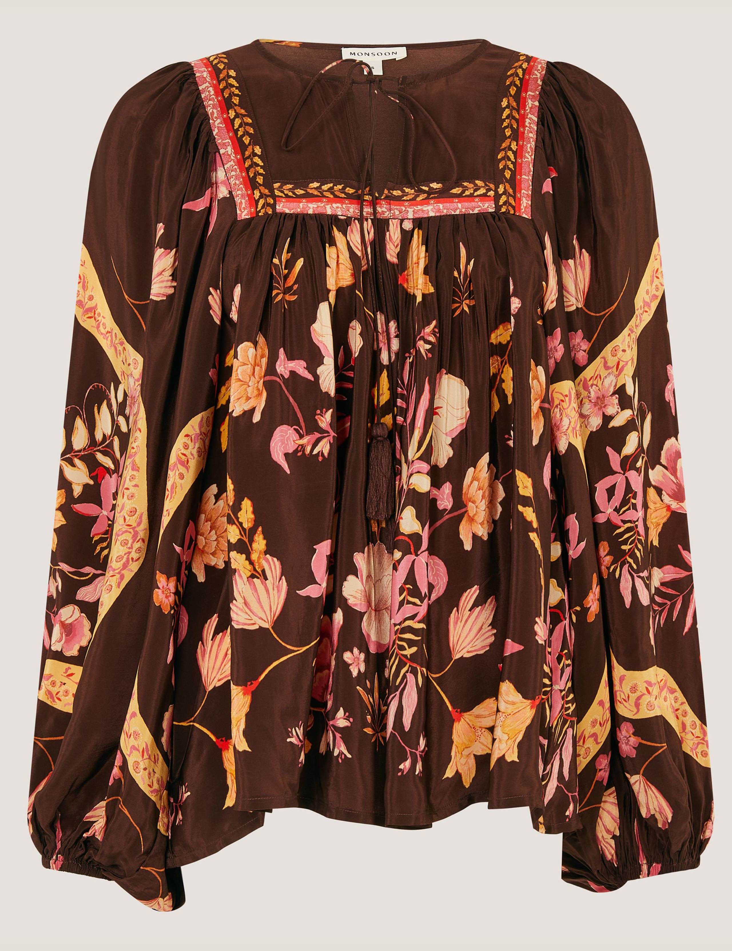 Floral Notch Neck Blouse 2 of 5