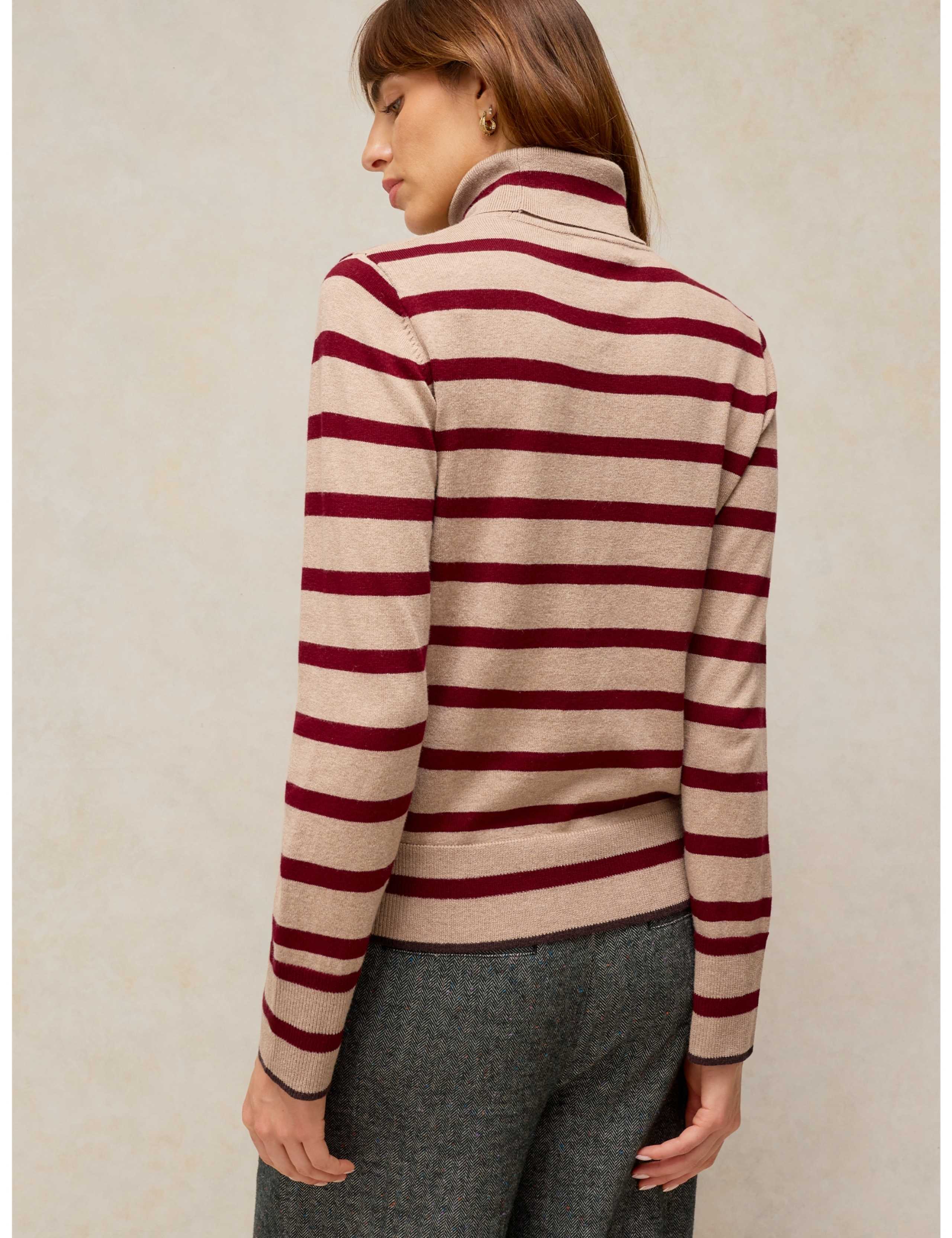 Katie Cotton Rich Patterned Roll Neck Jumper 4 of 6