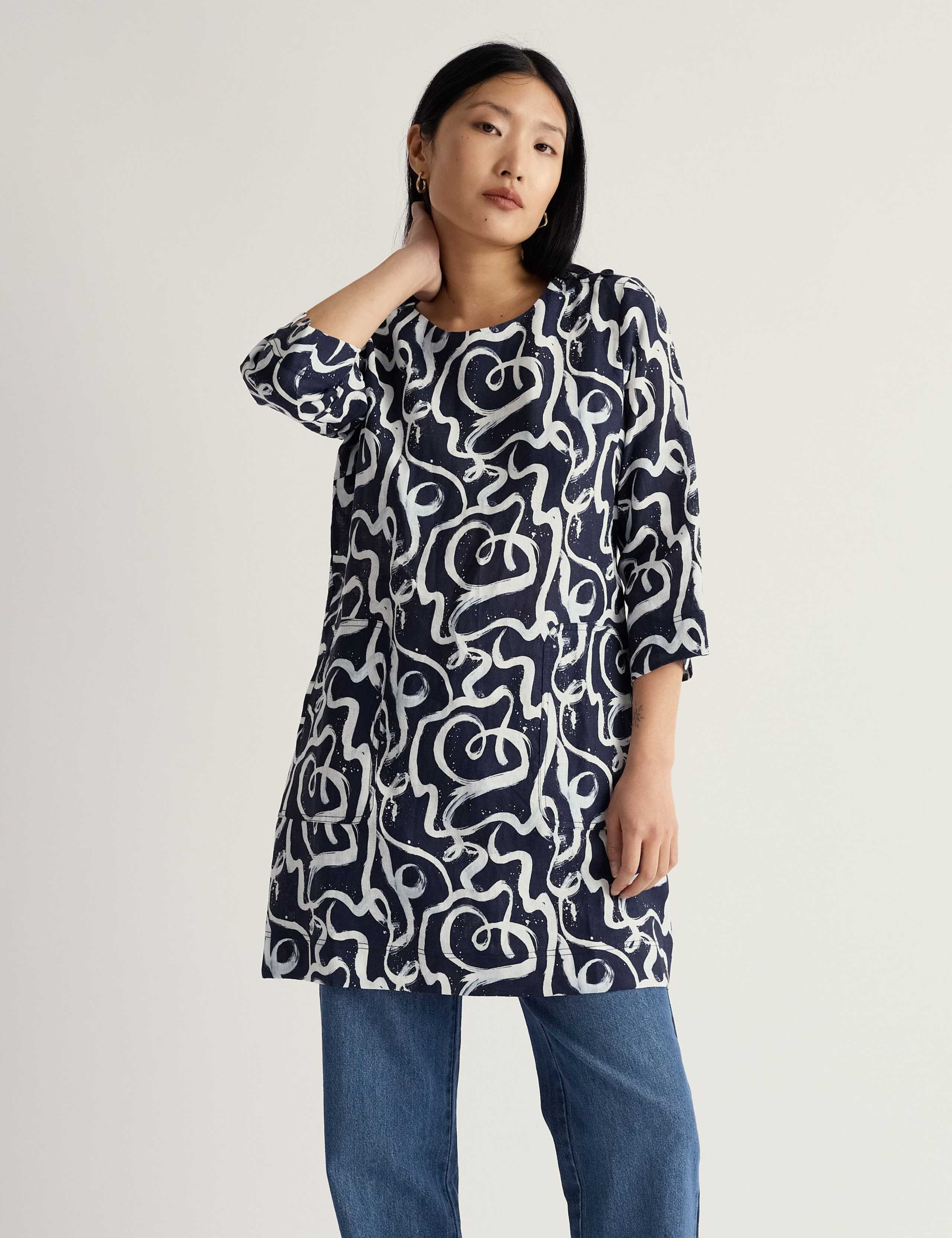 Pure Linen Printed Tunic 3 of 5