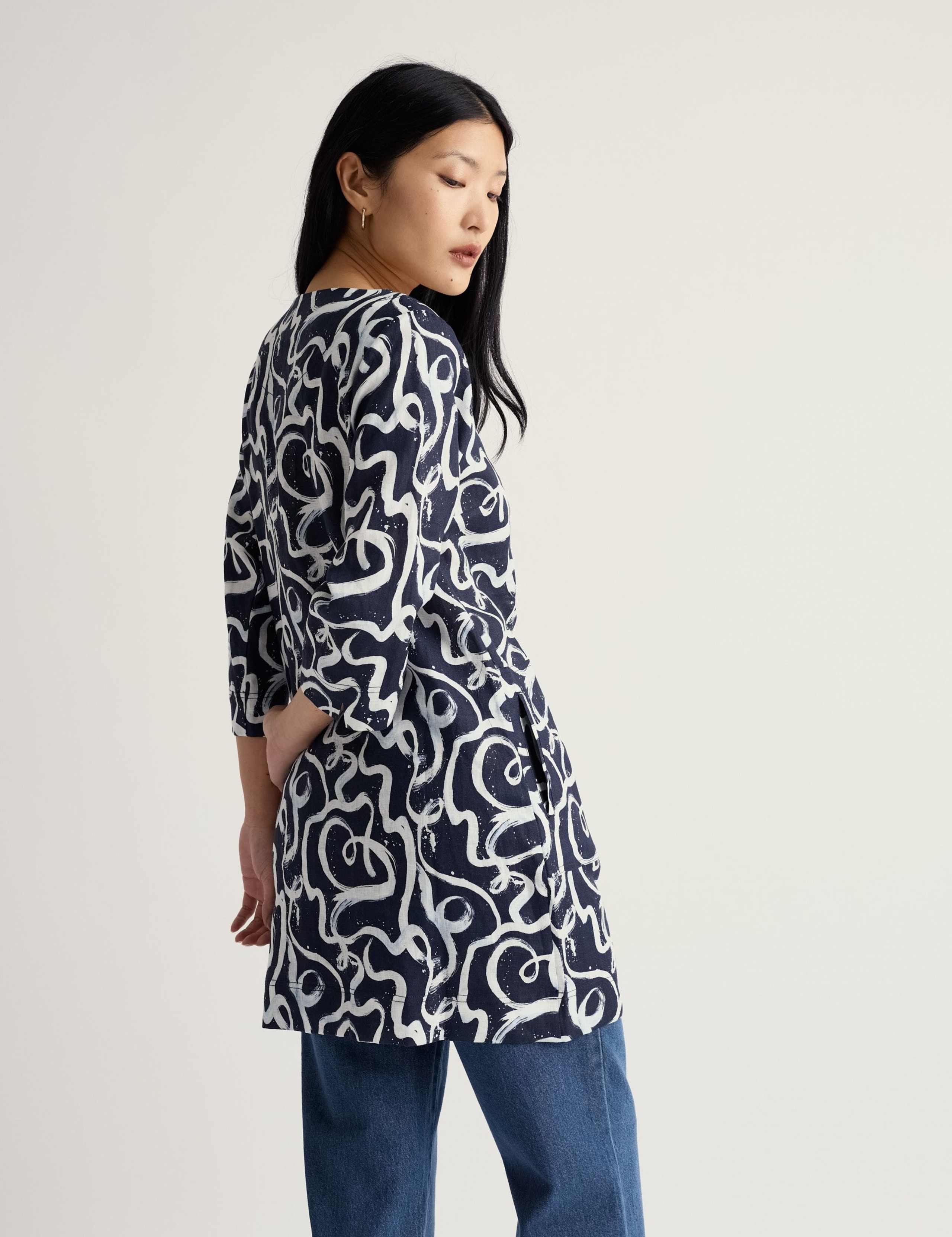 Pure Linen Printed Tunic 4 of 5