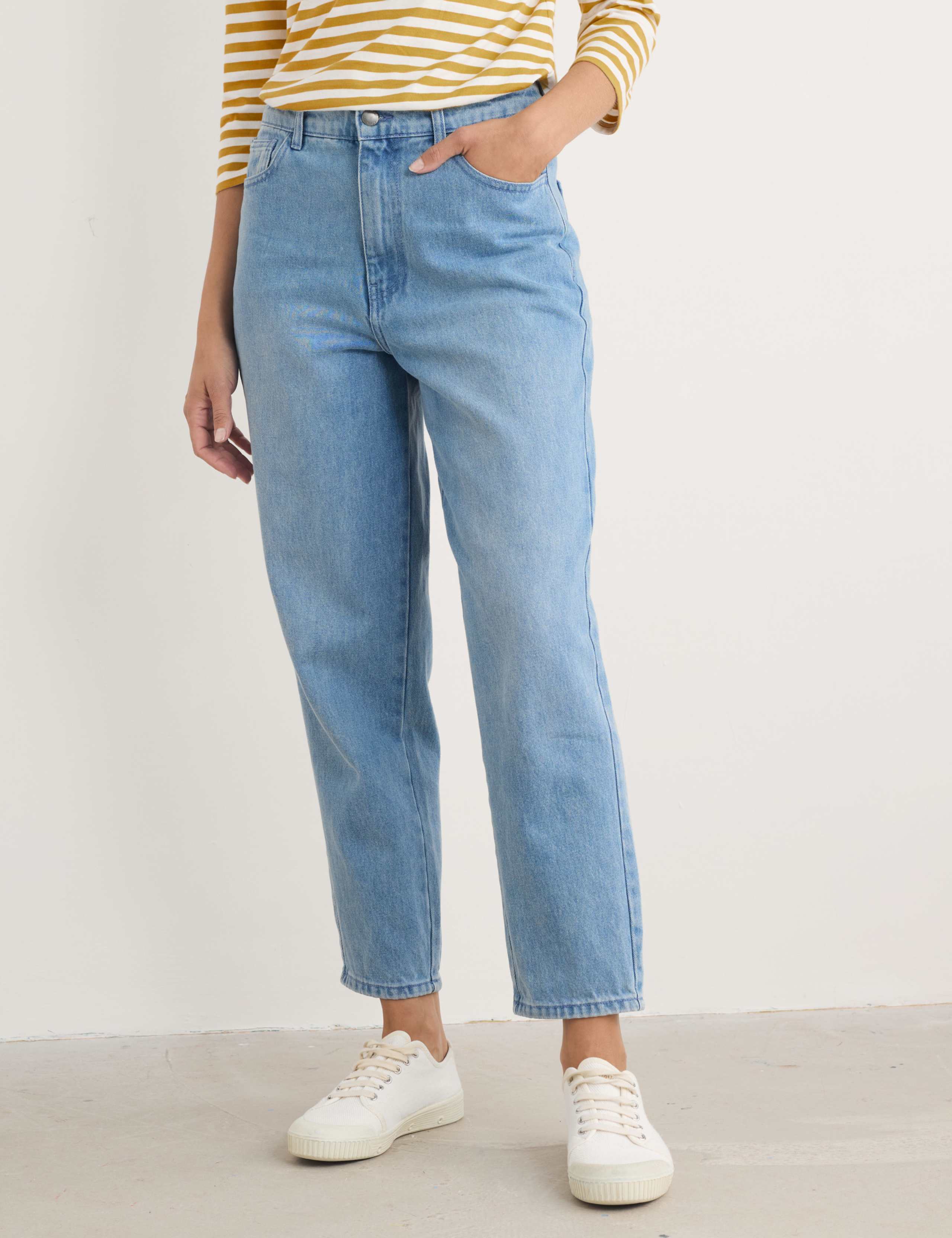 Mom High Waisted Ankle Grazer Jeans 3 of 4