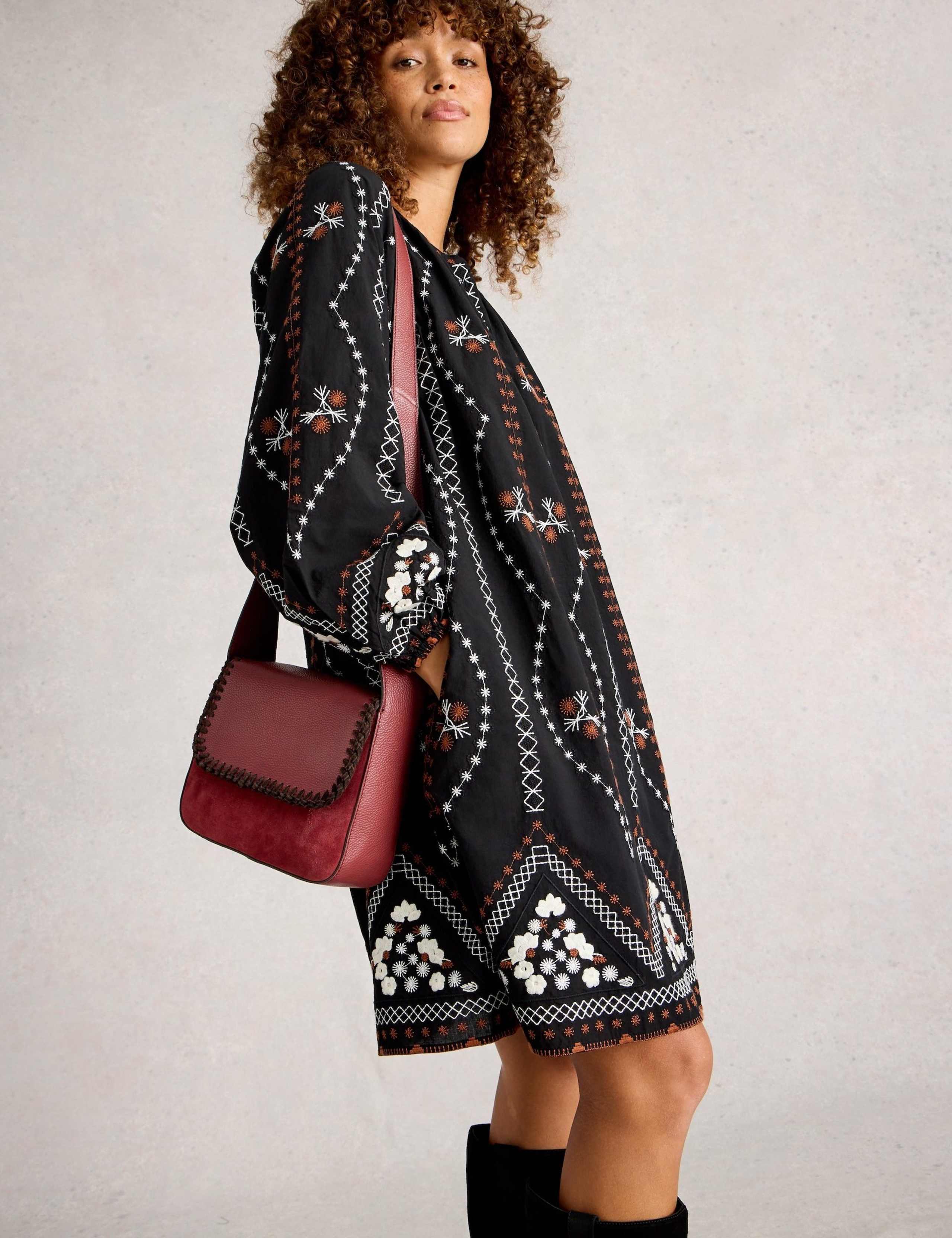 Leather Cross Body Satchel 4 of 5