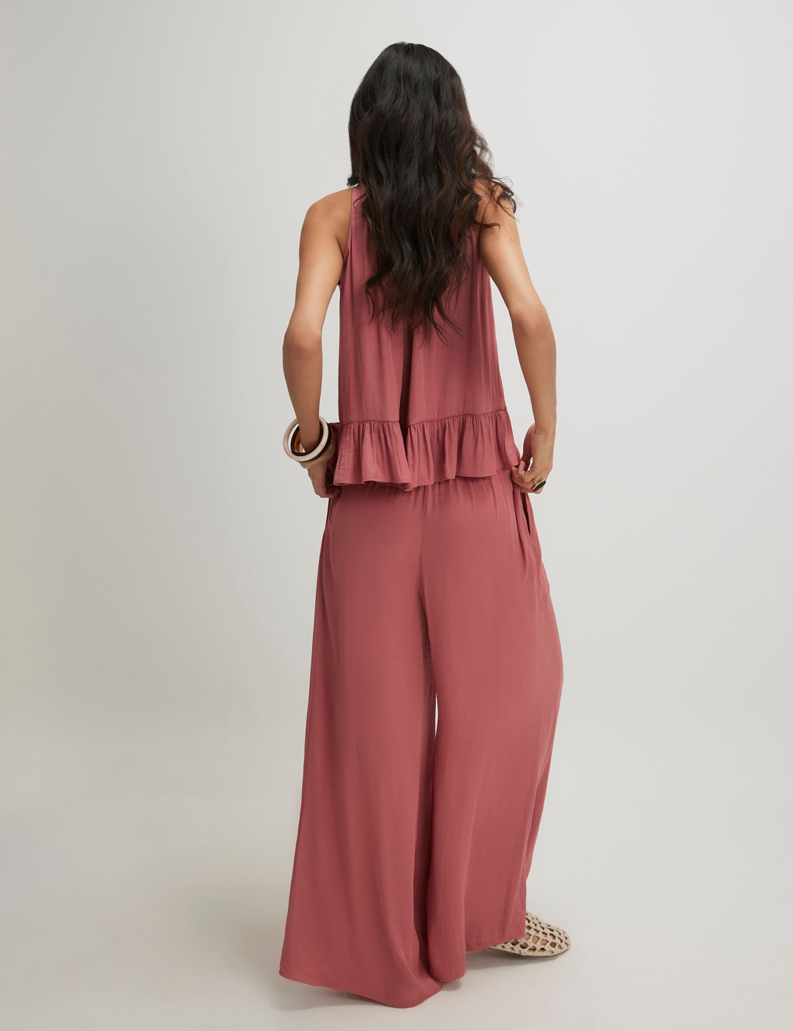 Elasticated Waist Wide Leg Trousers 3 of 4
