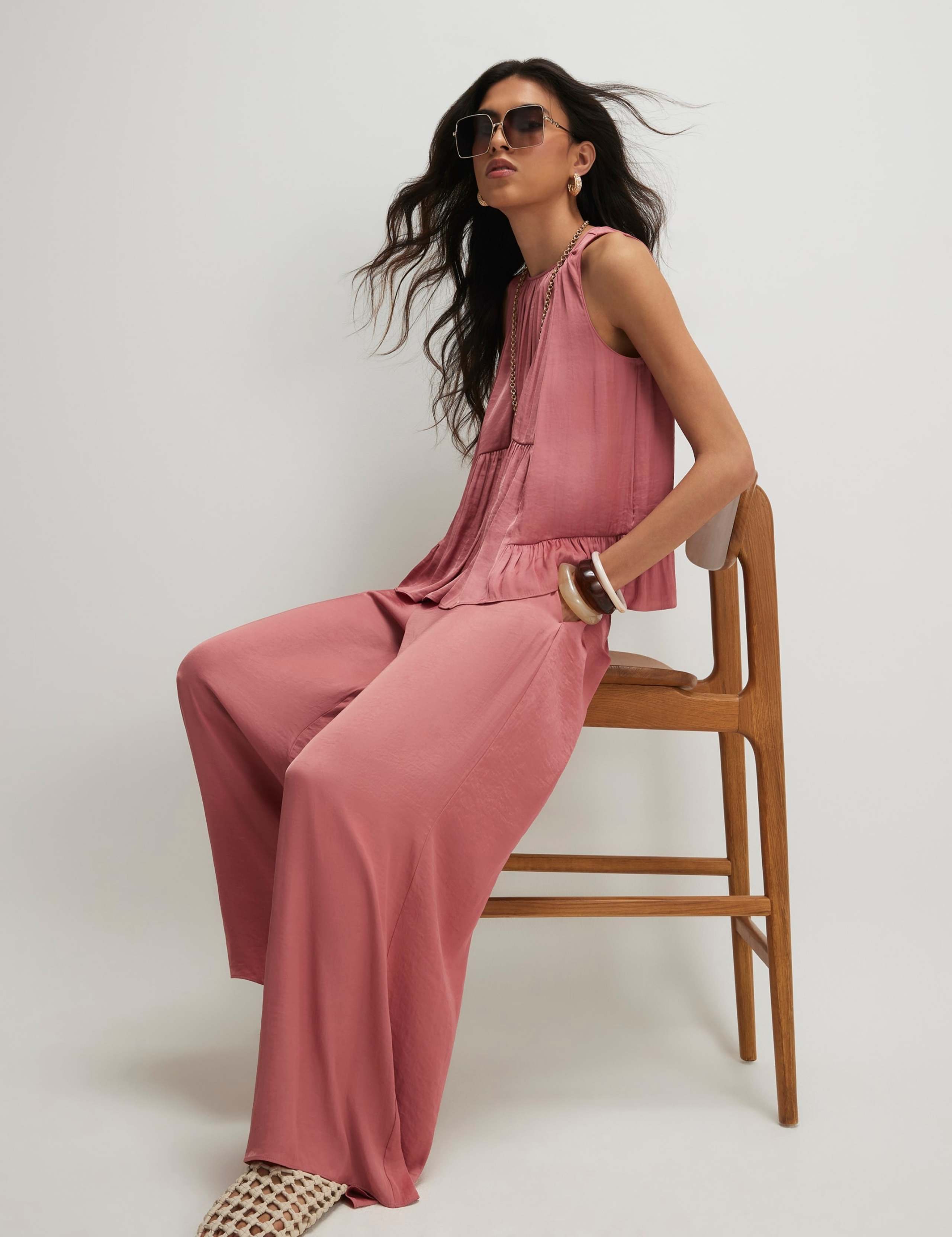 Elasticated Waist Wide Leg Trousers 4 of 4