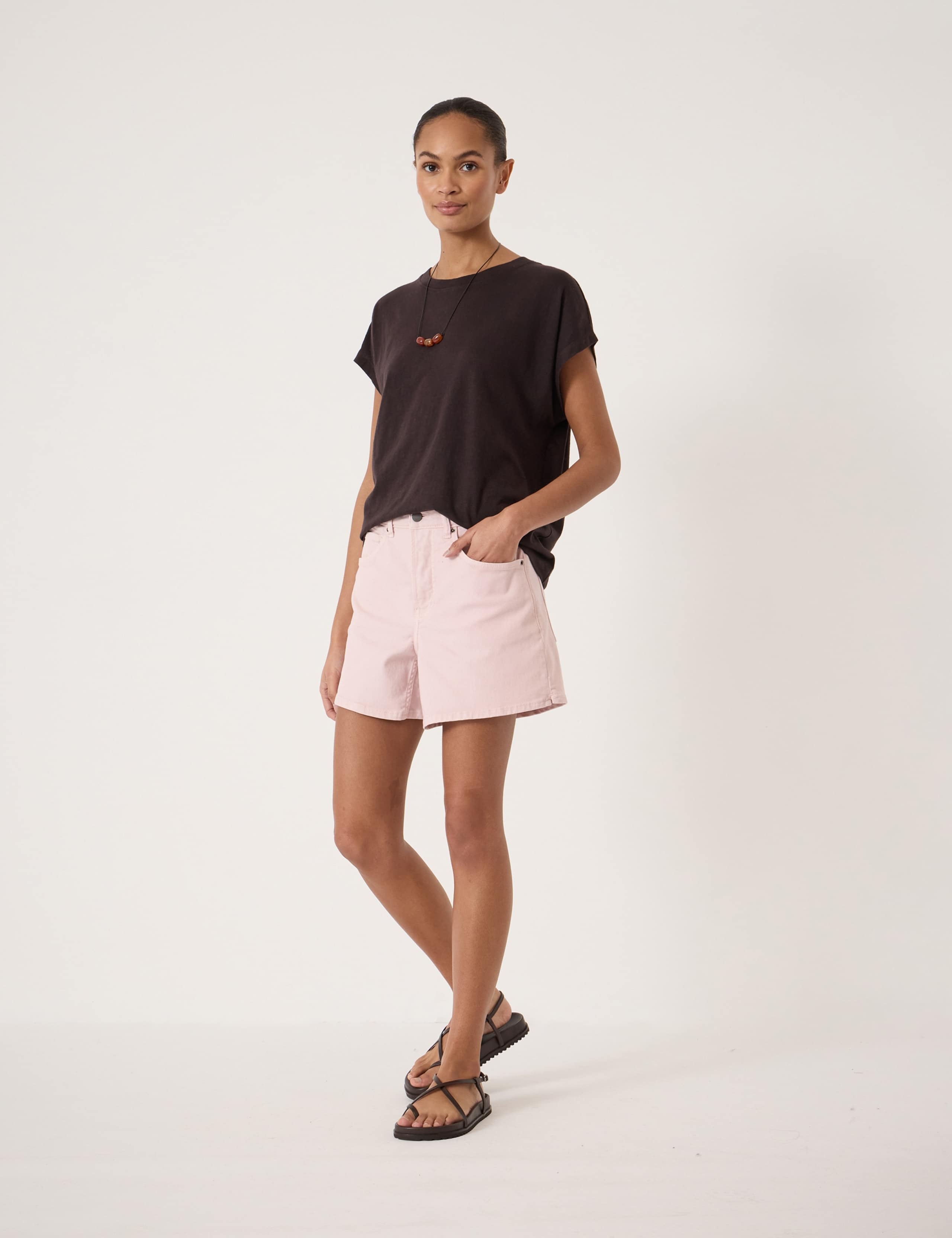 Denim High Waisted Shorts 5 of 5