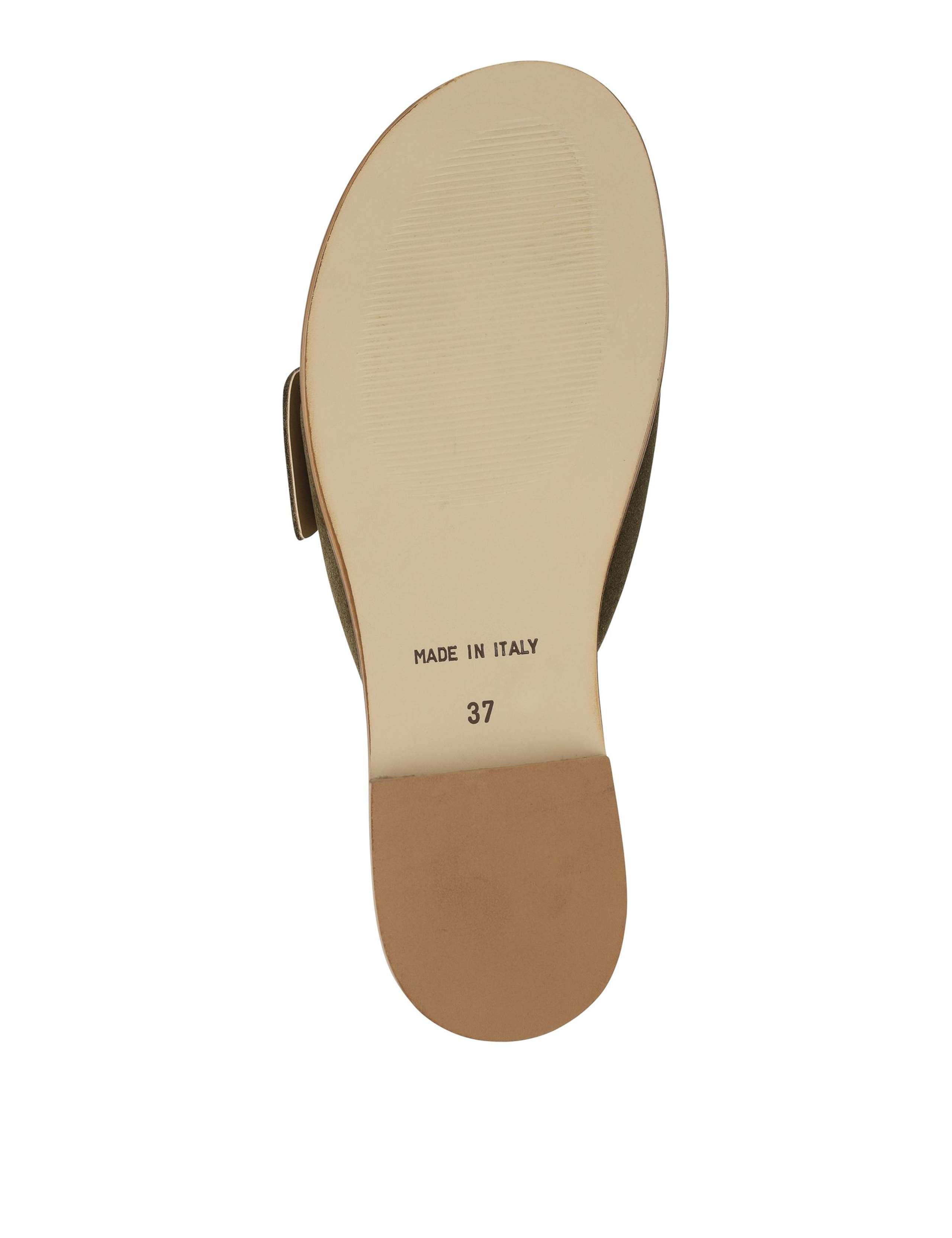 Suede Buckle Flat Mules 6 of 6