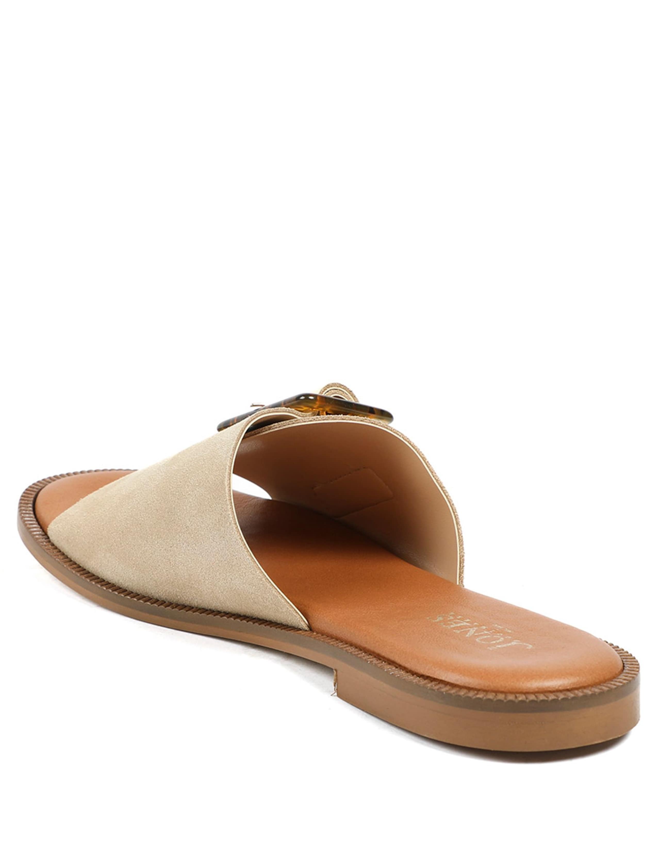 Suede Buckle Flat Mules 4 of 6