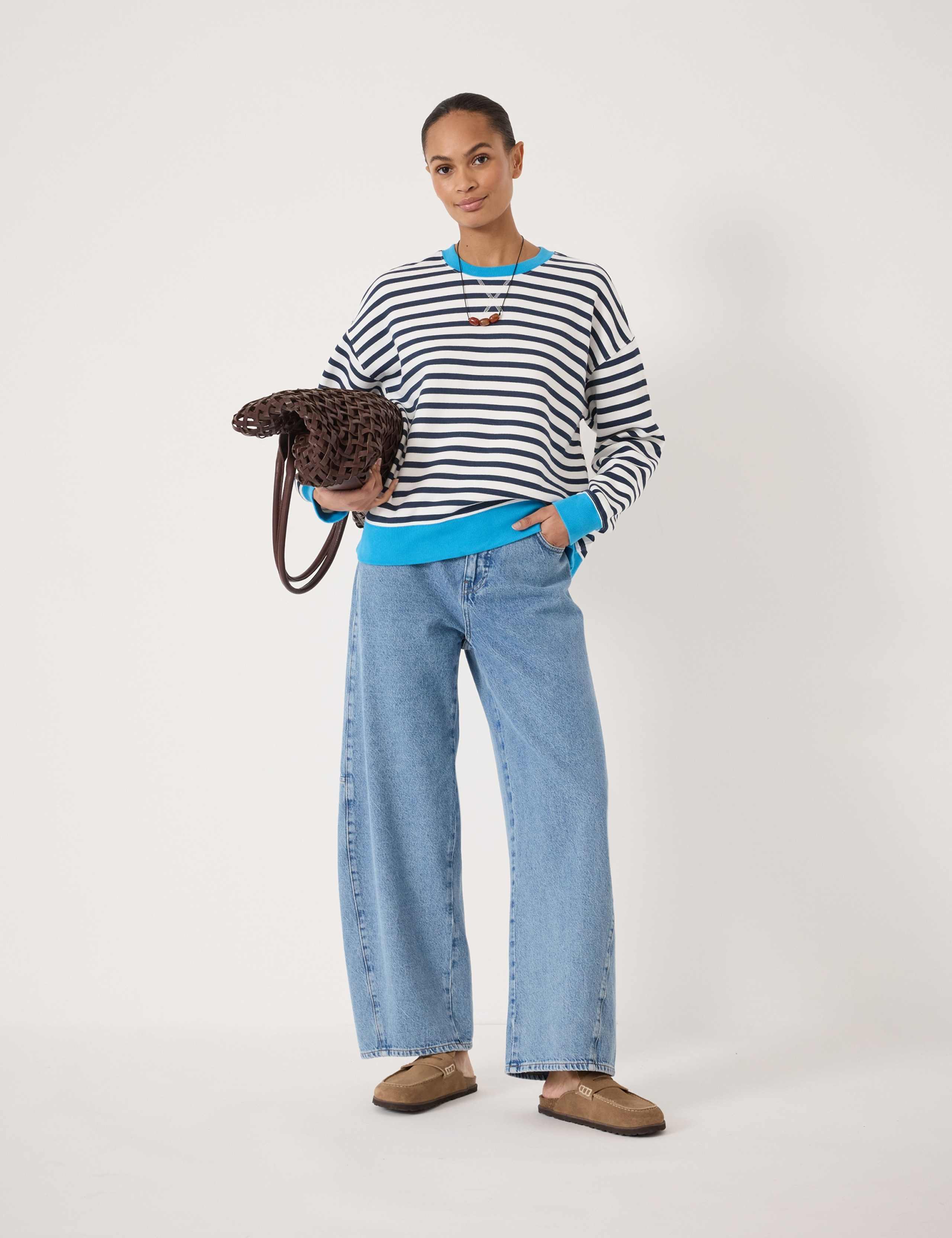 Pure Cotton Striped Sweatshirt 3 of 5