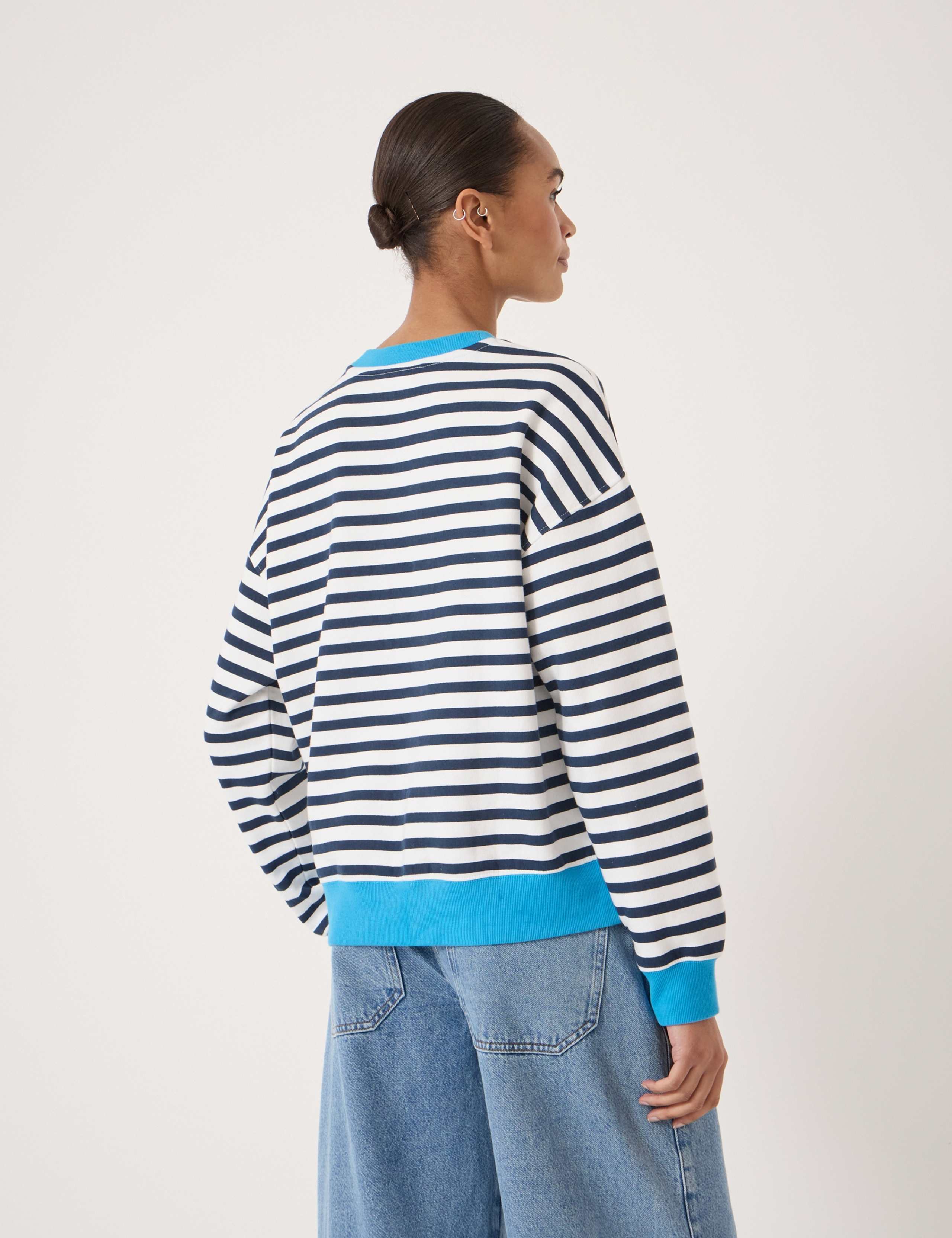 Pure Cotton Striped Sweatshirt 4 of 5