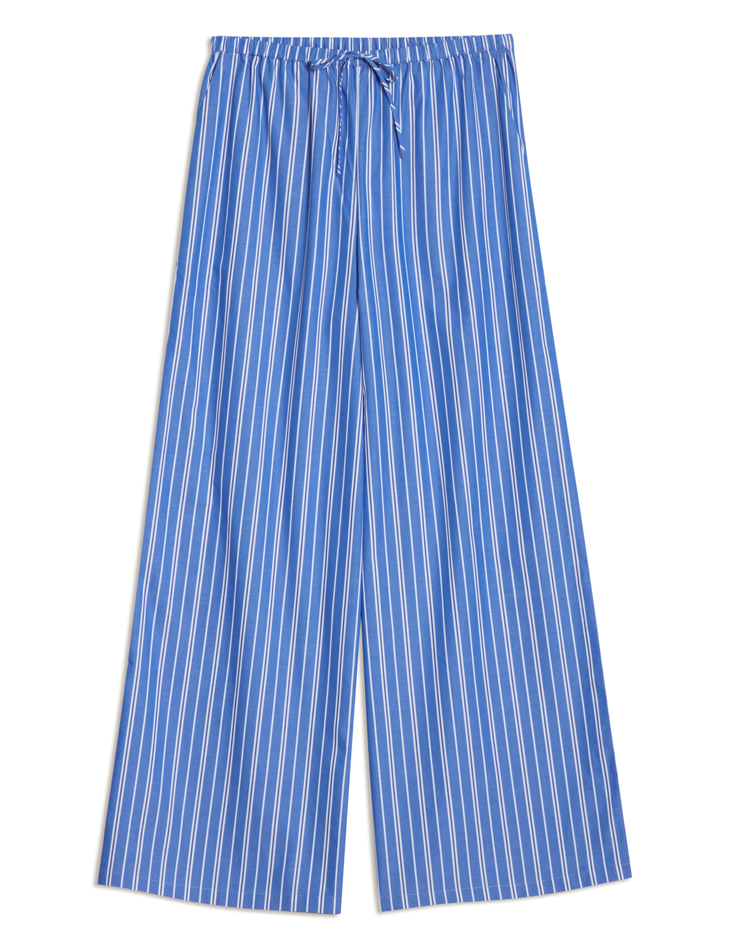 Cotton Rich Striped Drawstring Trousers 2 of 6