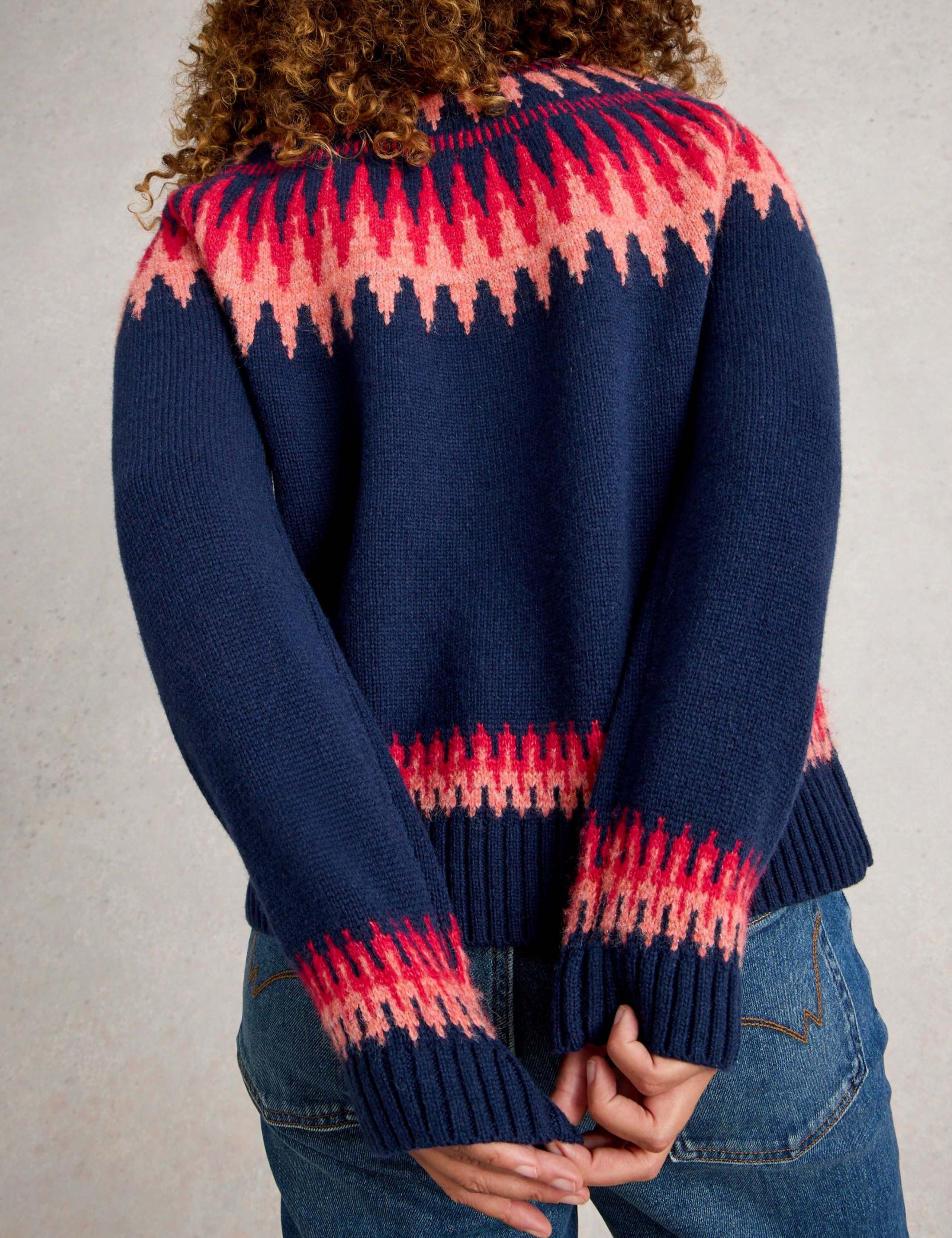 Wool Rich Fair Isle Funnel Neck Jumper 5 of 6