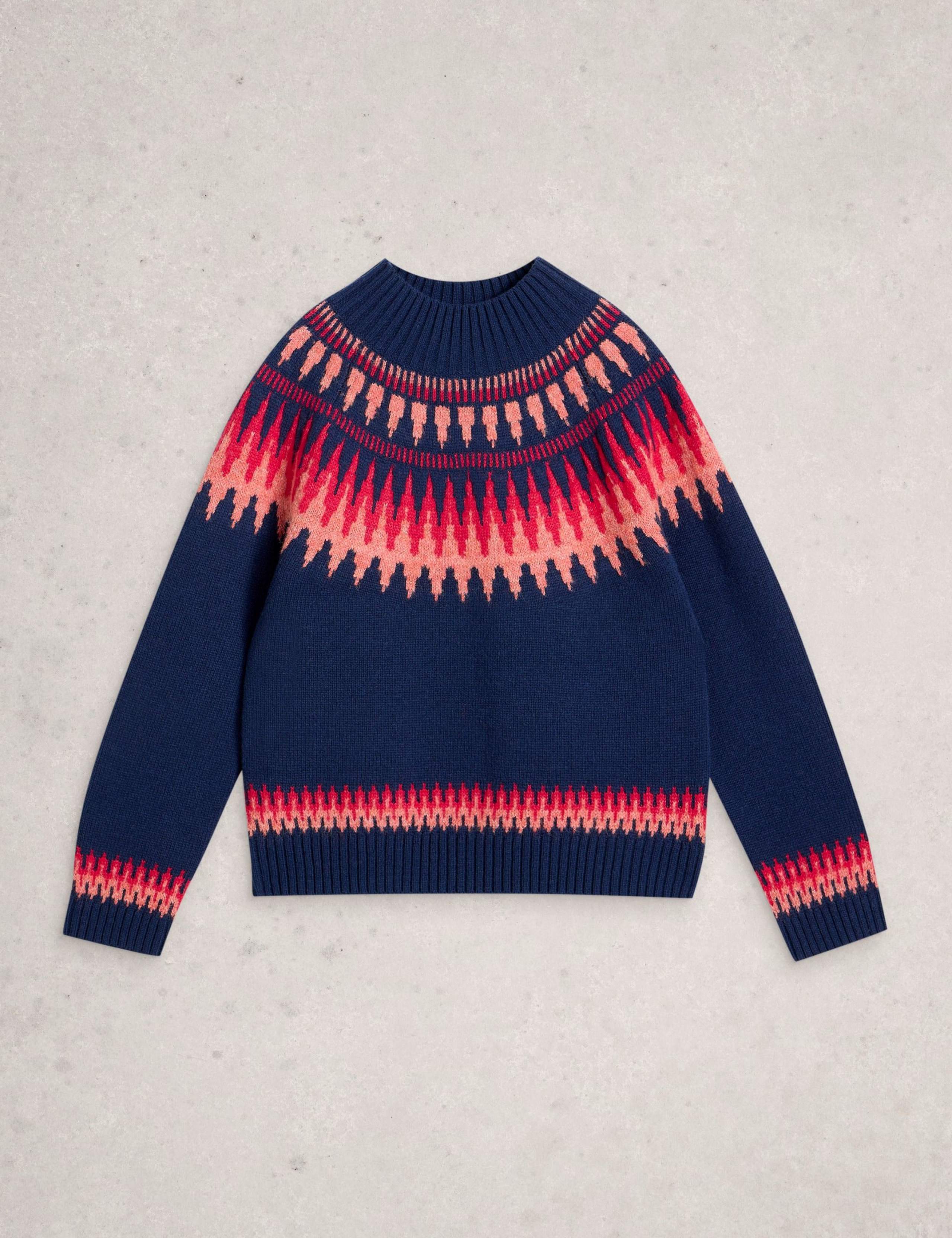 Wool Rich Fair Isle Funnel Neck Jumper 2 of 6