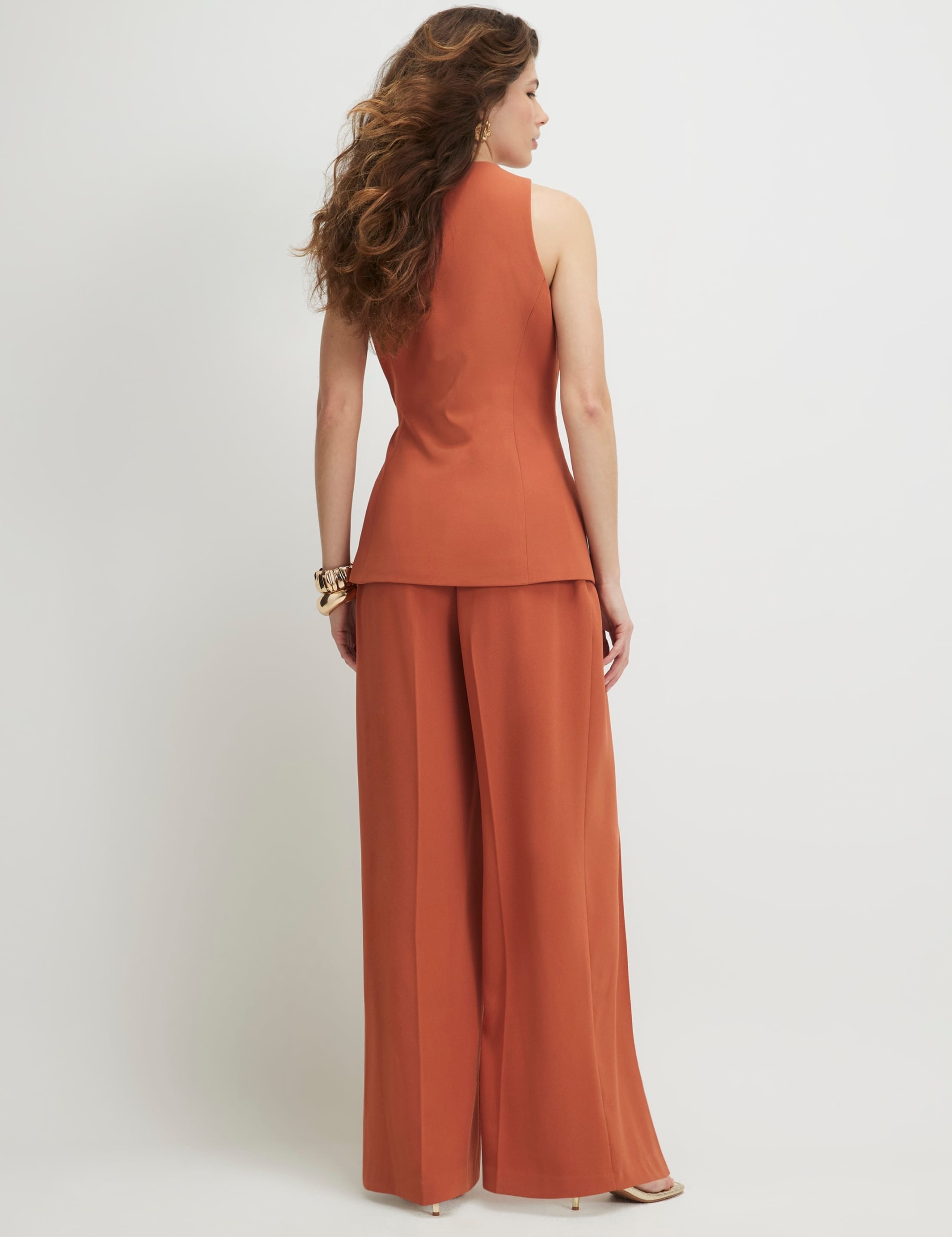 Tailored Drawstring Wide Leg Trousers 2 of 4