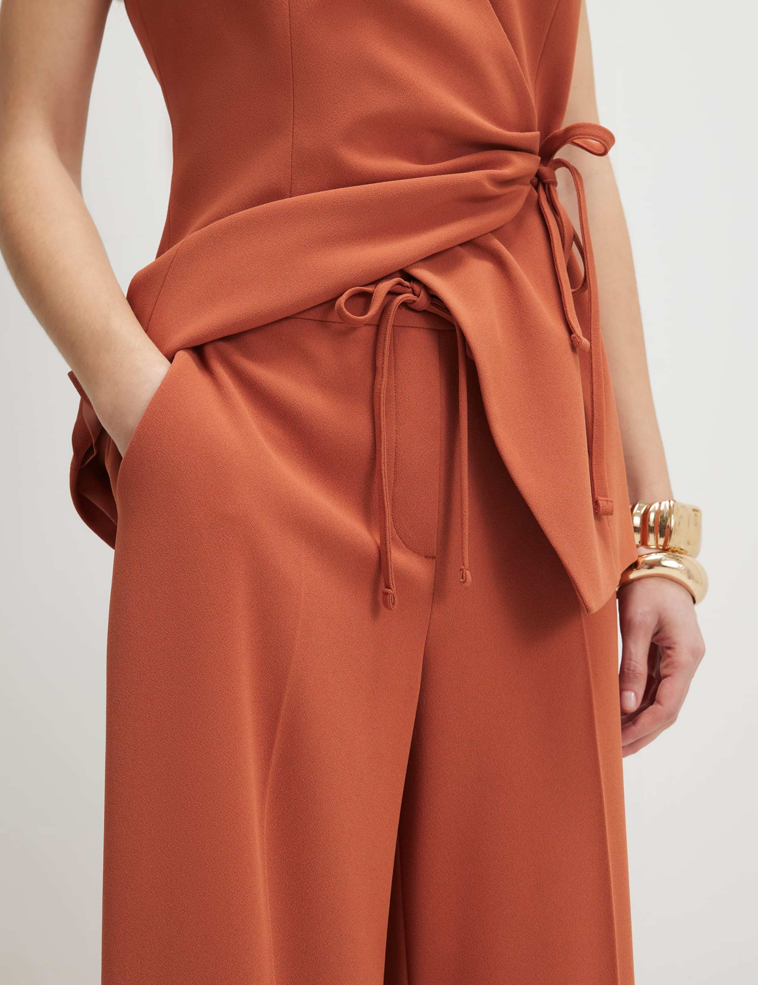 Tailored Drawstring Wide Leg Trousers 3 of 4