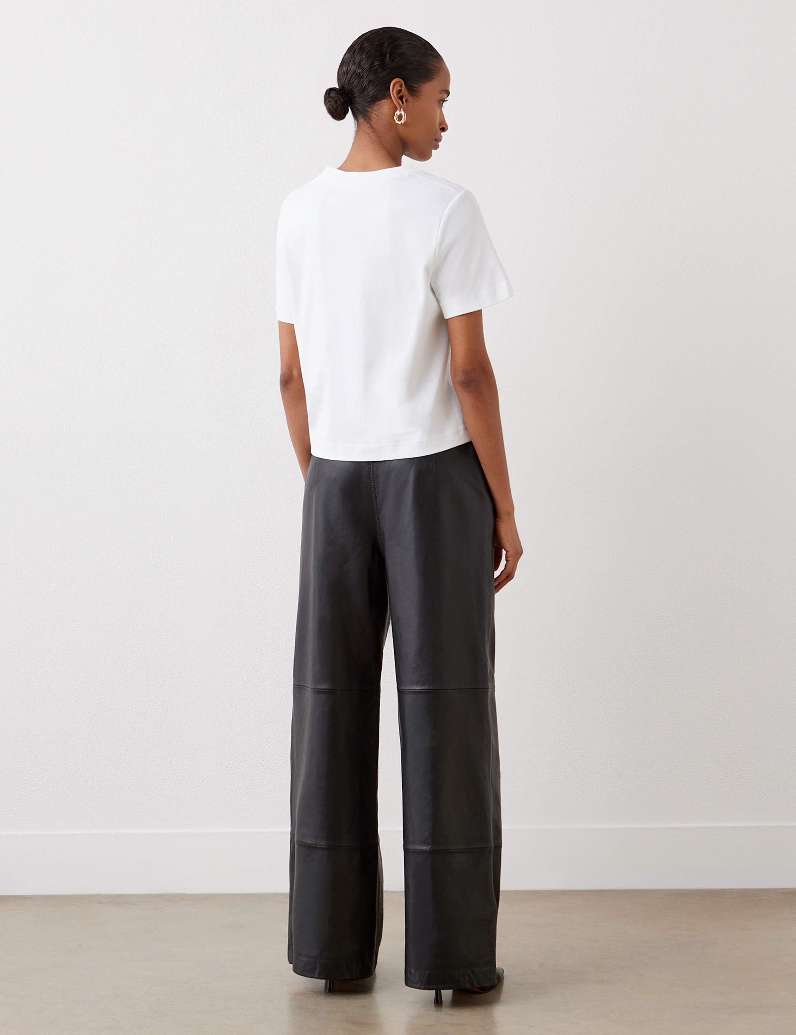 Leather Wide Leg Trousers 3 of 5