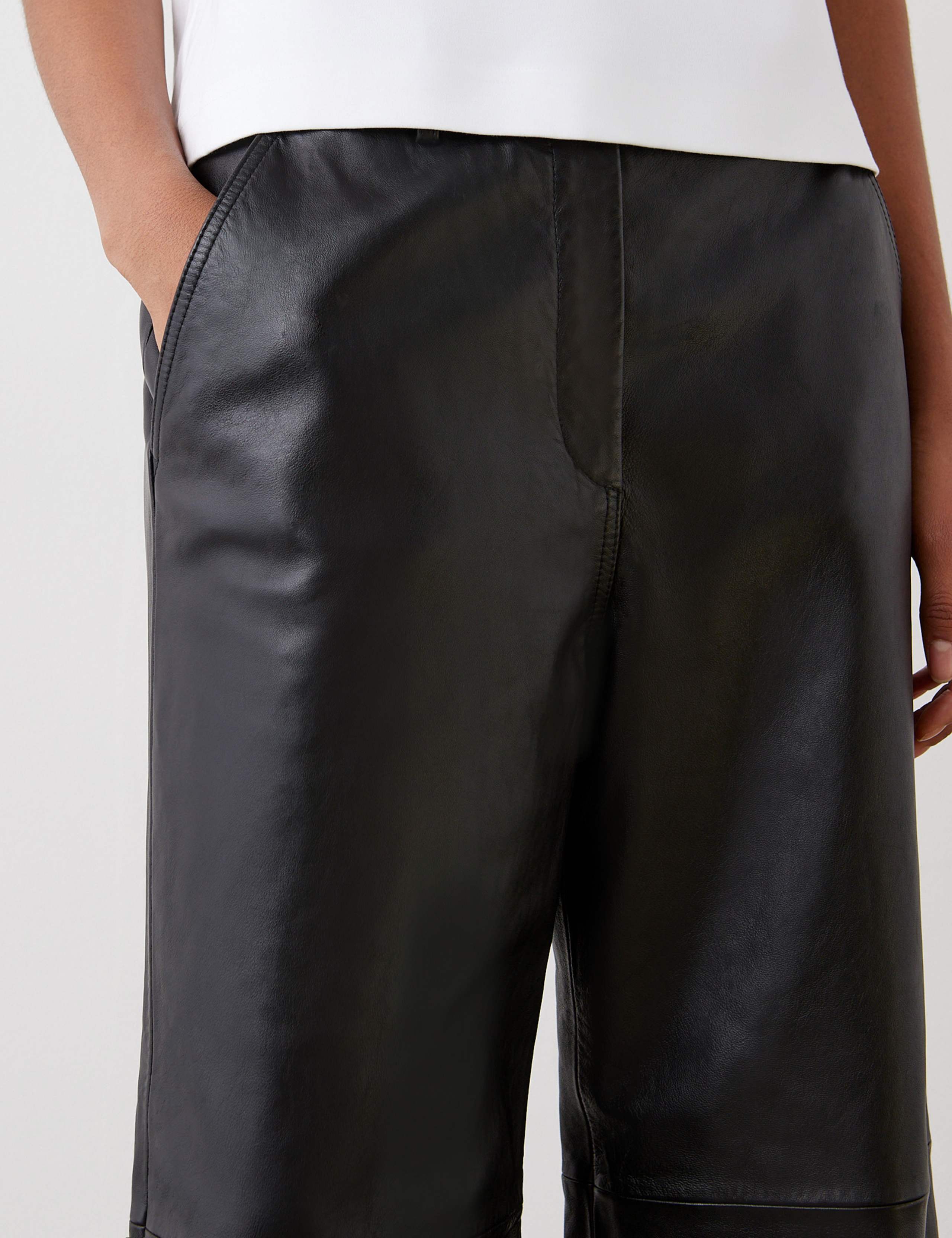Leather Wide Leg Trousers 4 of 5