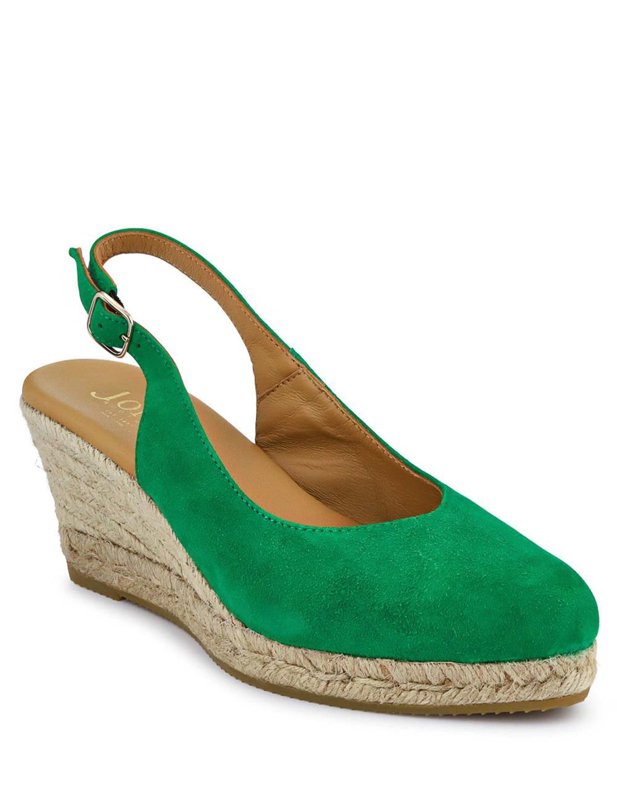 Wide Fit Suede Wedge Closed Toe Espadrilles 2 of 6