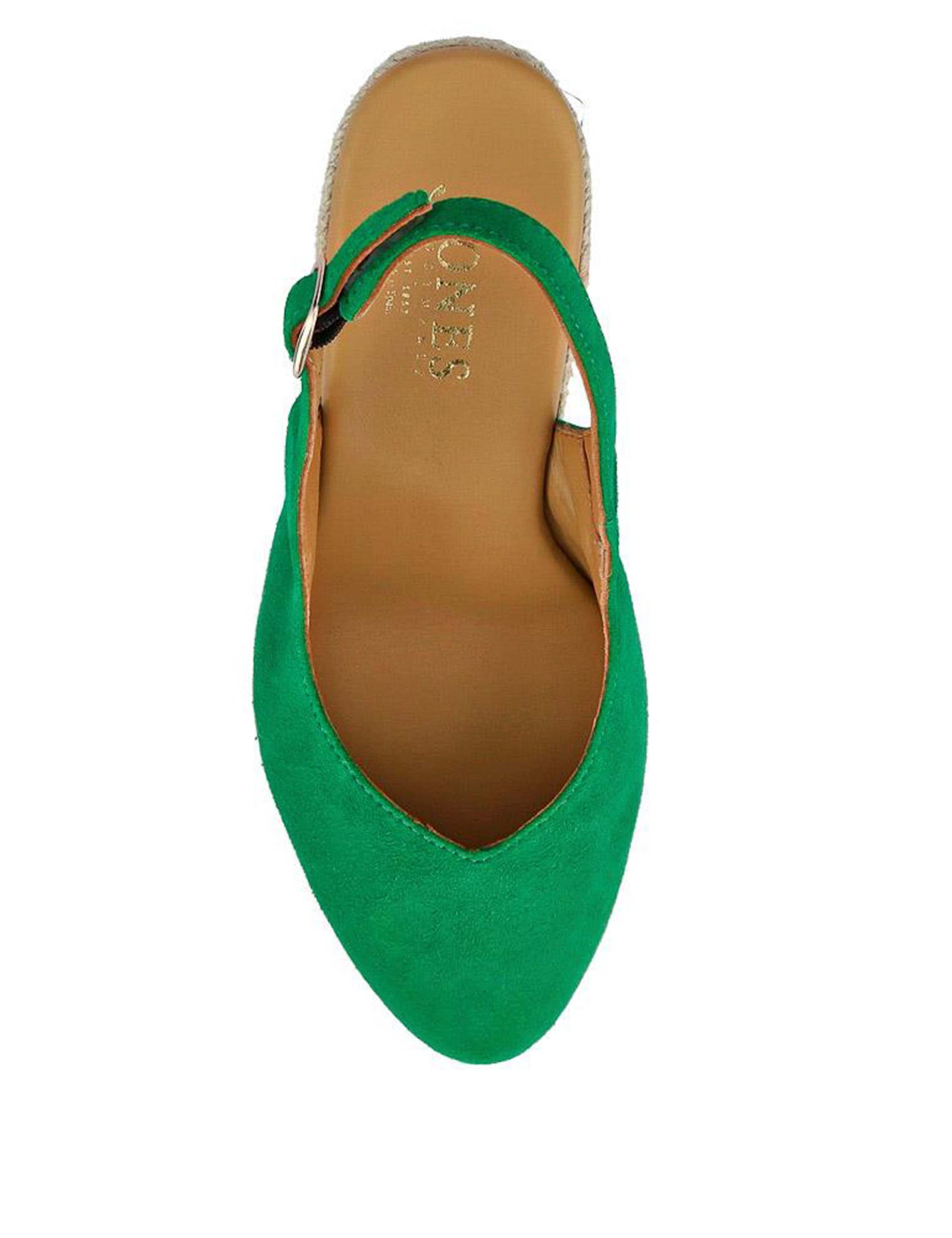 Wide Fit Suede Wedge Closed Toe Espadrilles 4 of 6