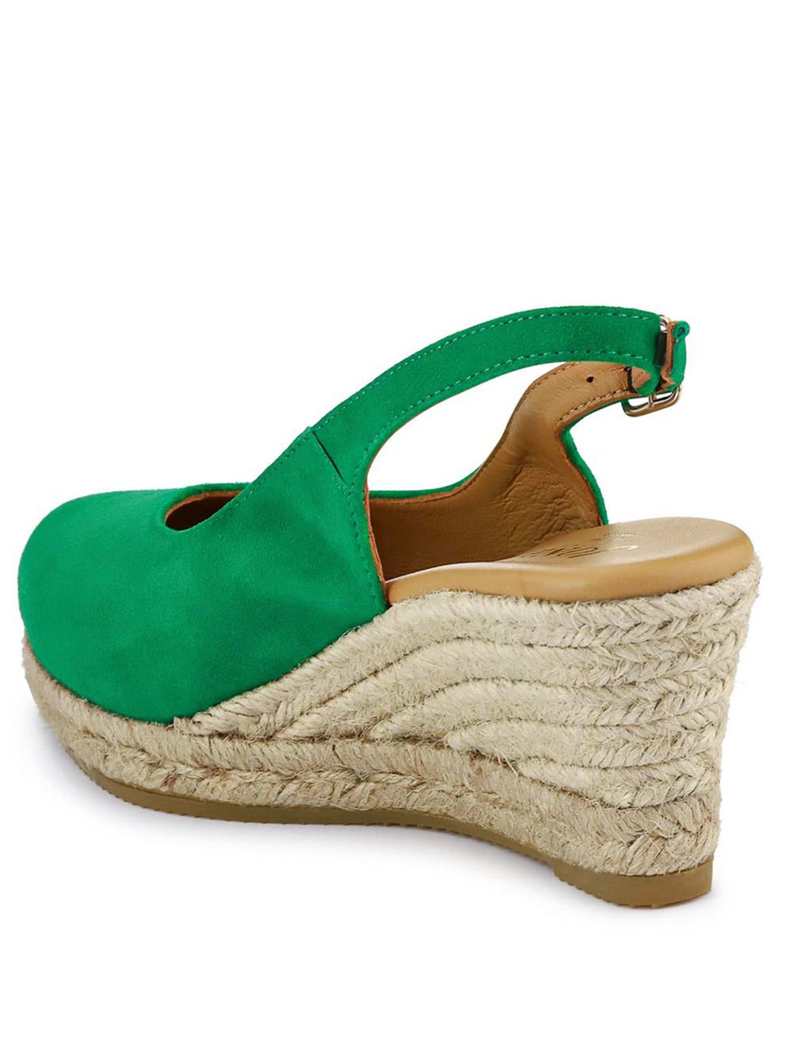 Wide Fit Suede Wedge Closed Toe Espadrilles 5 of 6