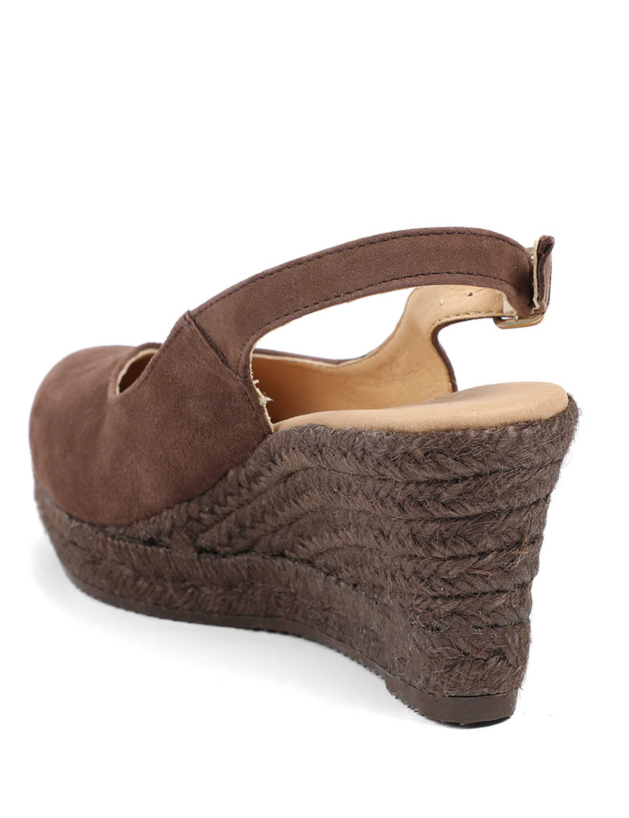 Wide Fit Suede Wedge Closed Toe Espadrilles 5 of 6