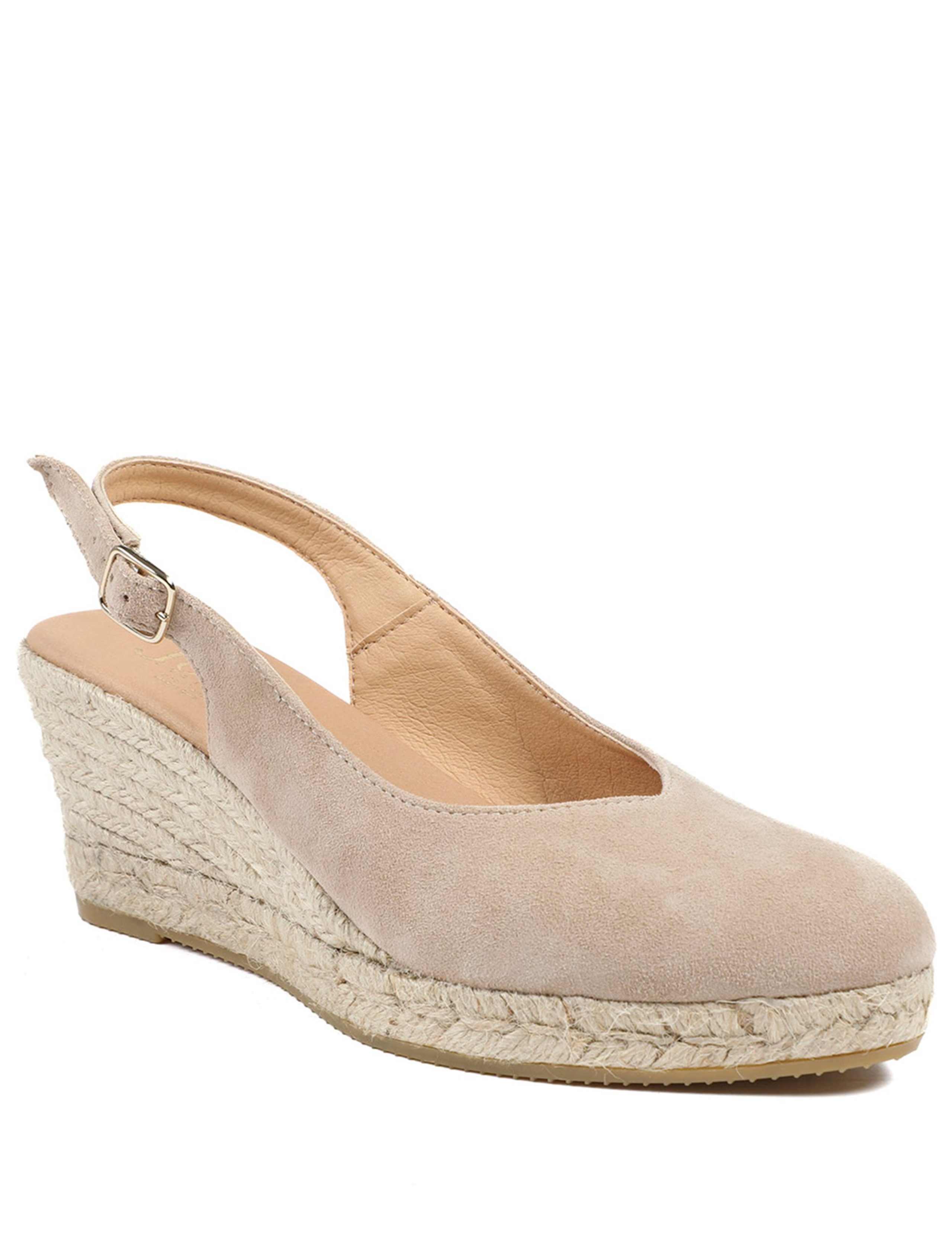 Wide Fit Suede Wedge Closed Toe Espadrilles 2 of 6