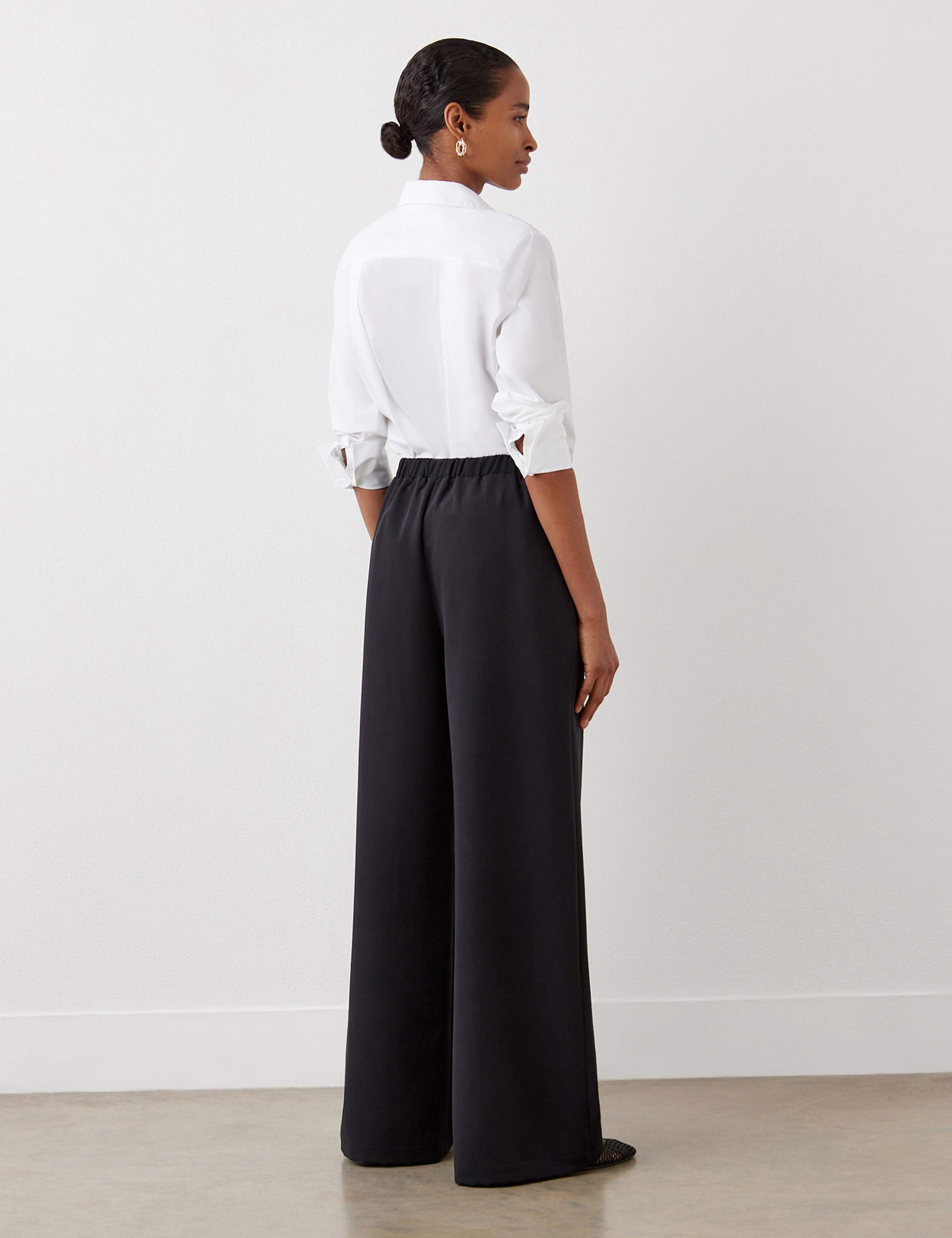 Elasticated Waist Wide Leg Trousers 3 of 4