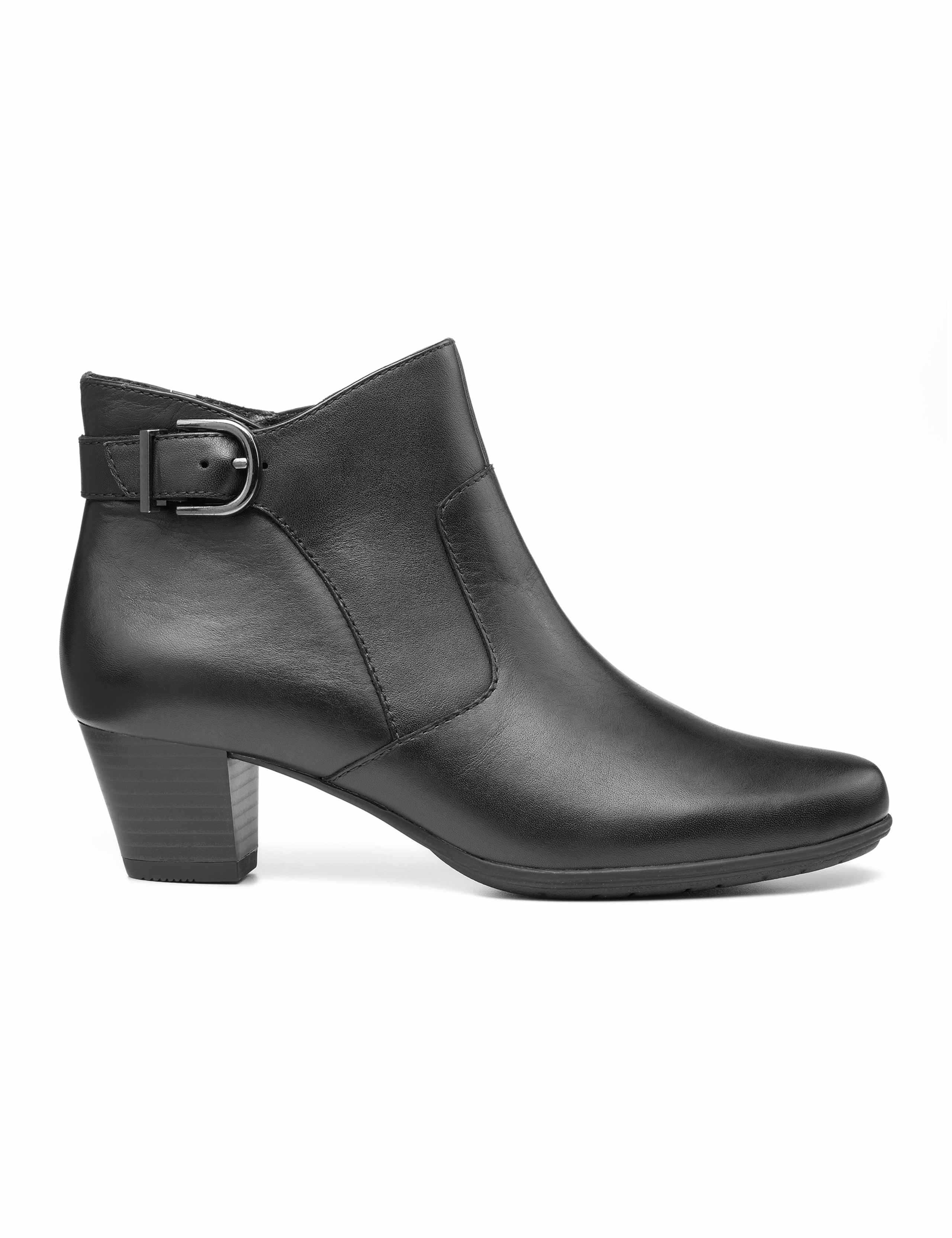 Addison Wide Fit Leather Mid Heel Ankle Boots 1 of 4