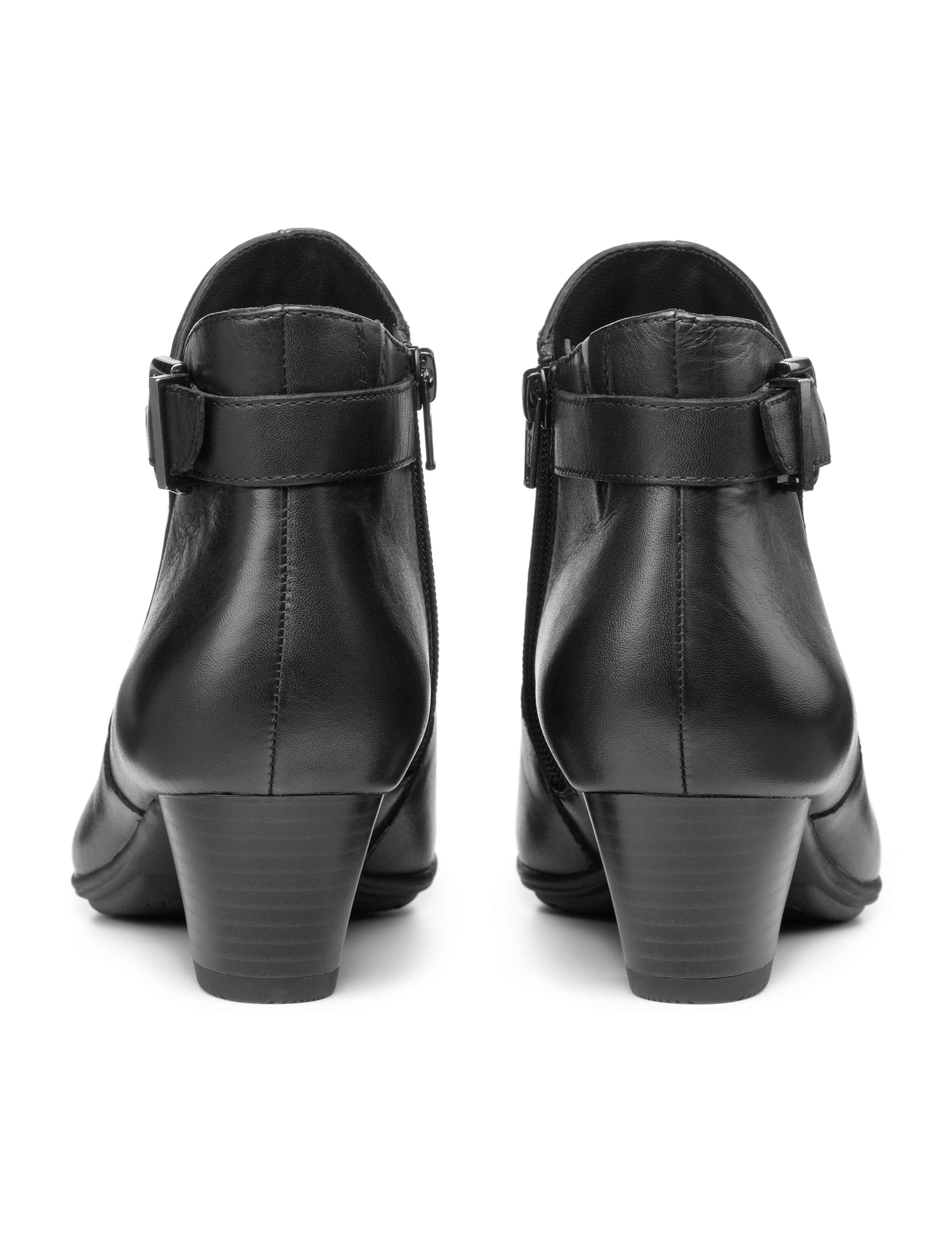 Addison Wide Fit Leather Mid Heel Ankle Boots 2 of 4