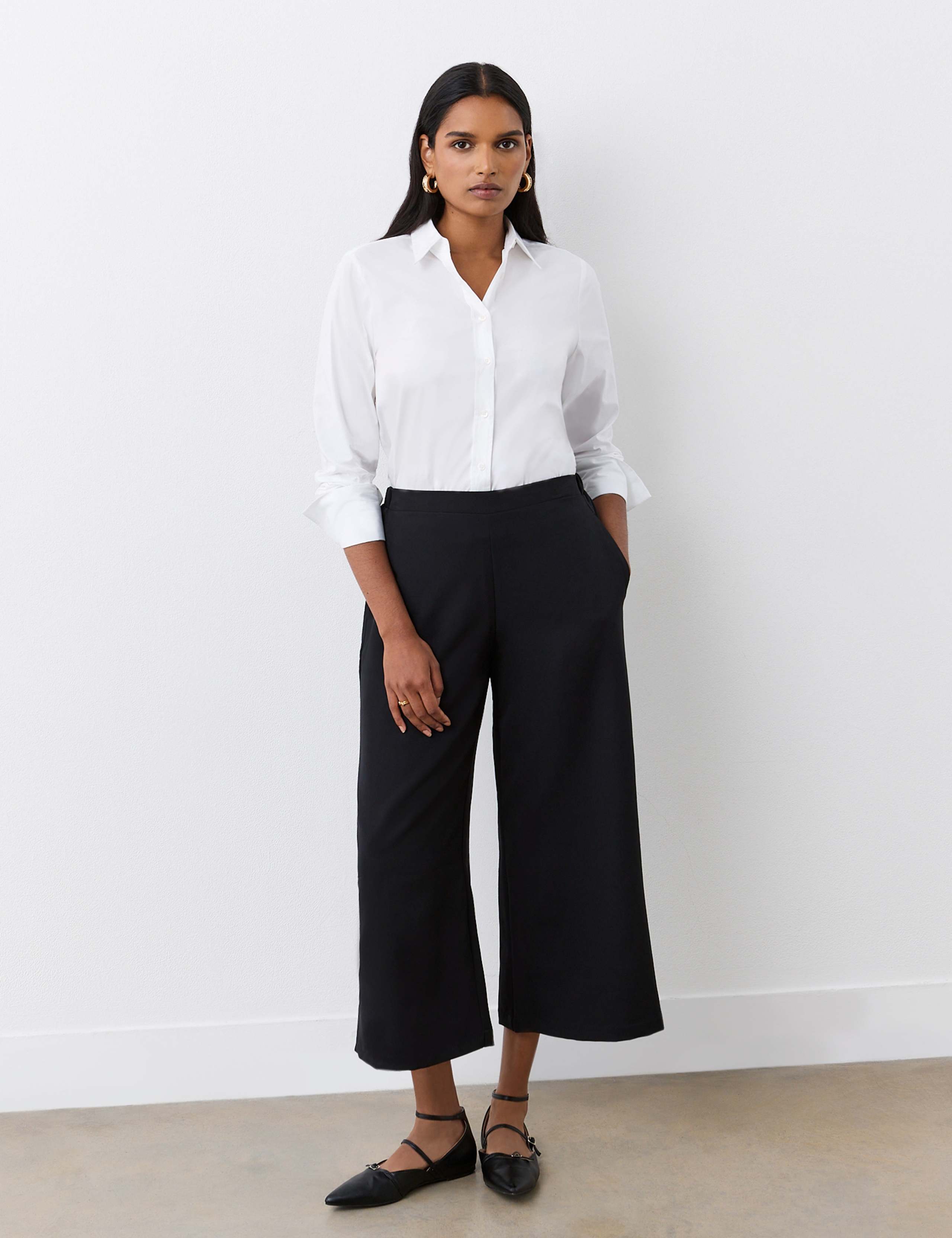 Wide Leg Cropped Trousers 2 of 4